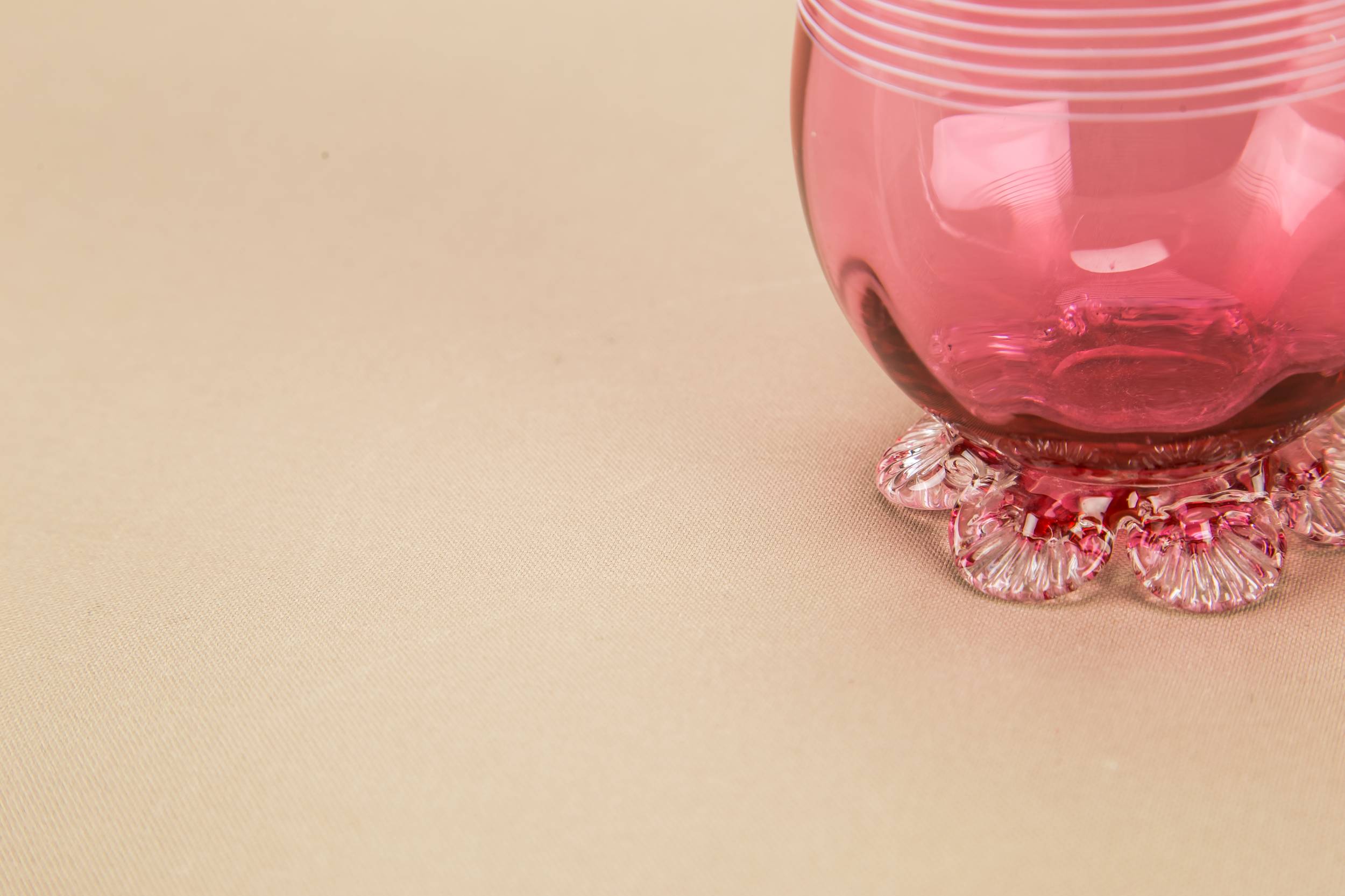 Cranberry Red Victorian — Victorian glass creamer 3