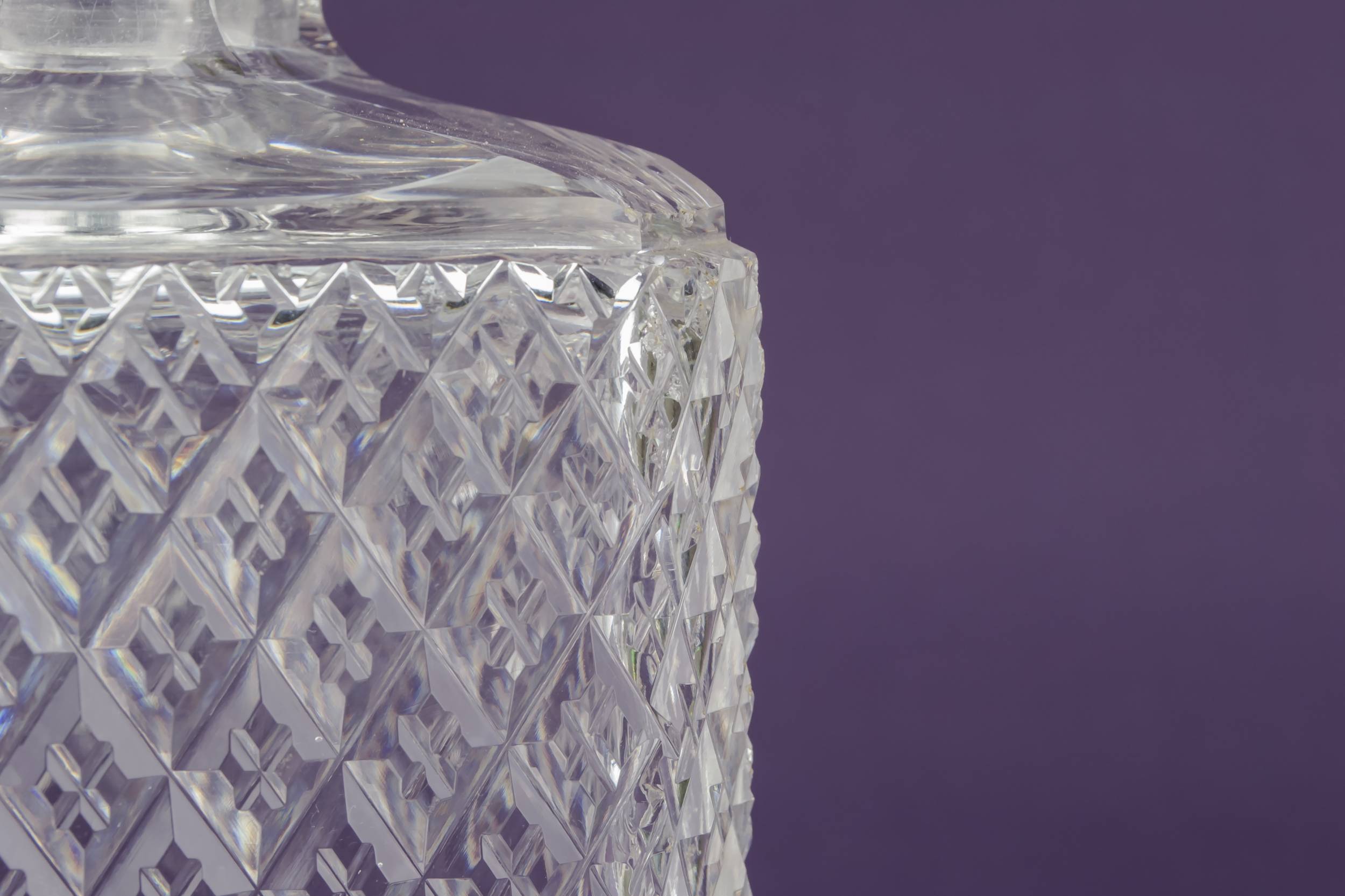 Cut Glass Vintage — Square cut glass decanter 2