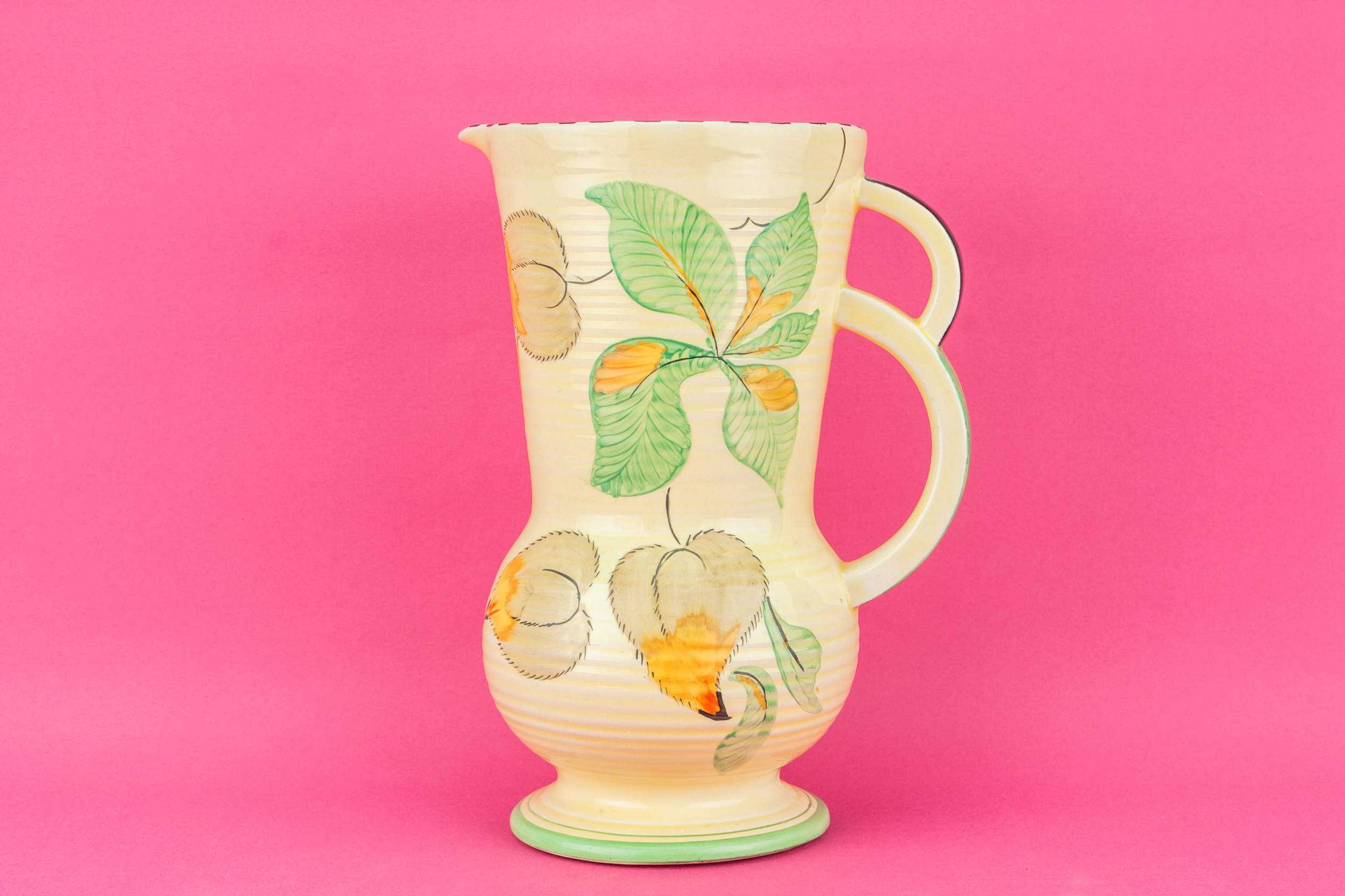 Pottery Vintage JUG — Yellow pottery jug