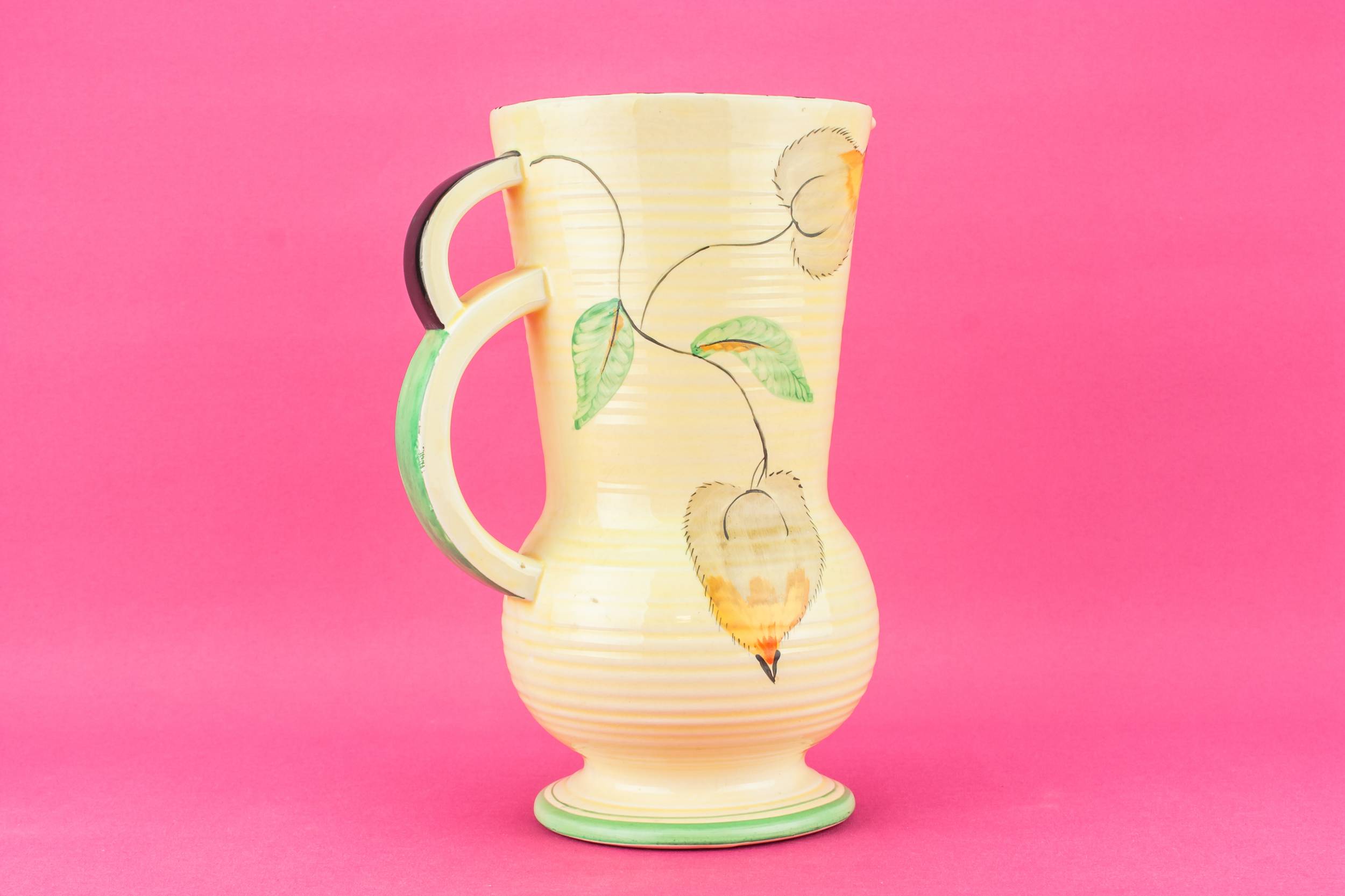 Pottery Vintage JUG — Yellow pottery jug 1