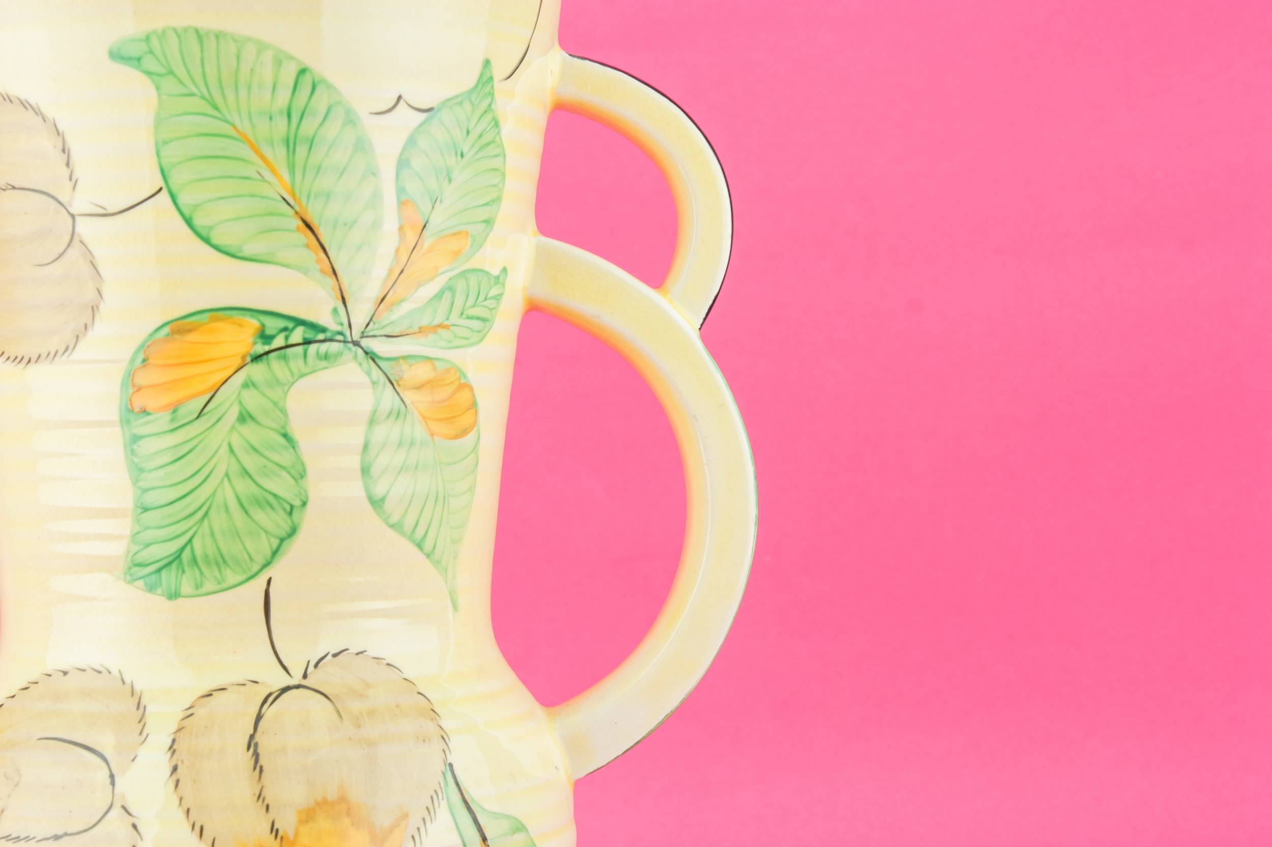 Pottery Vintage JUG — Yellow pottery jug 3