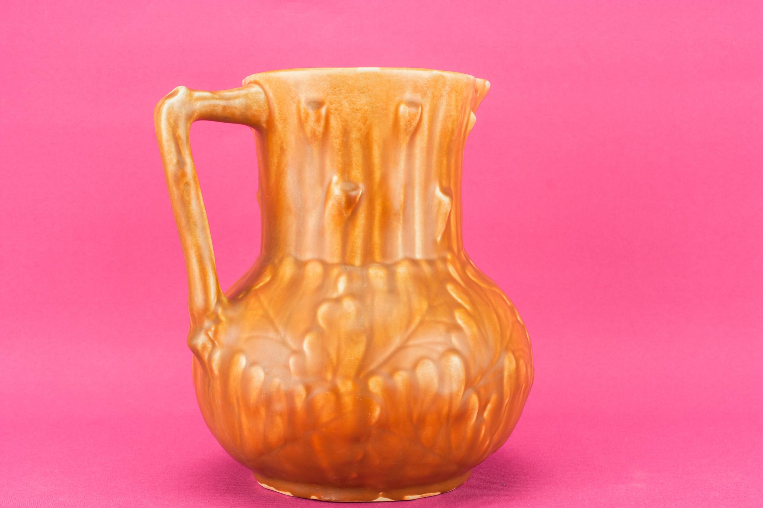 Festive Vintage Wine — Orange pottery jug 3