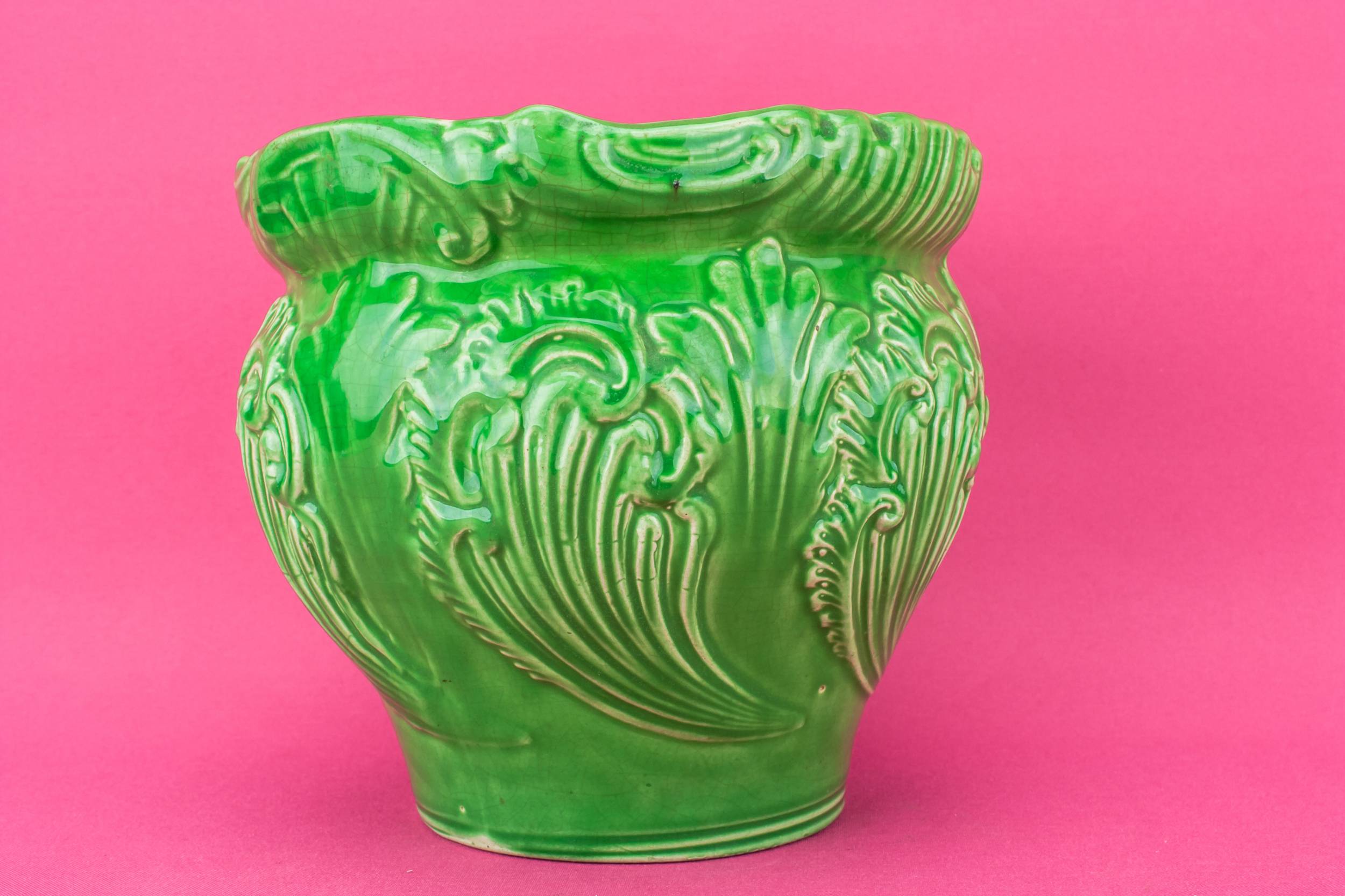 Beautiful Antique Pottery — Art Nouveau pottery planter 1