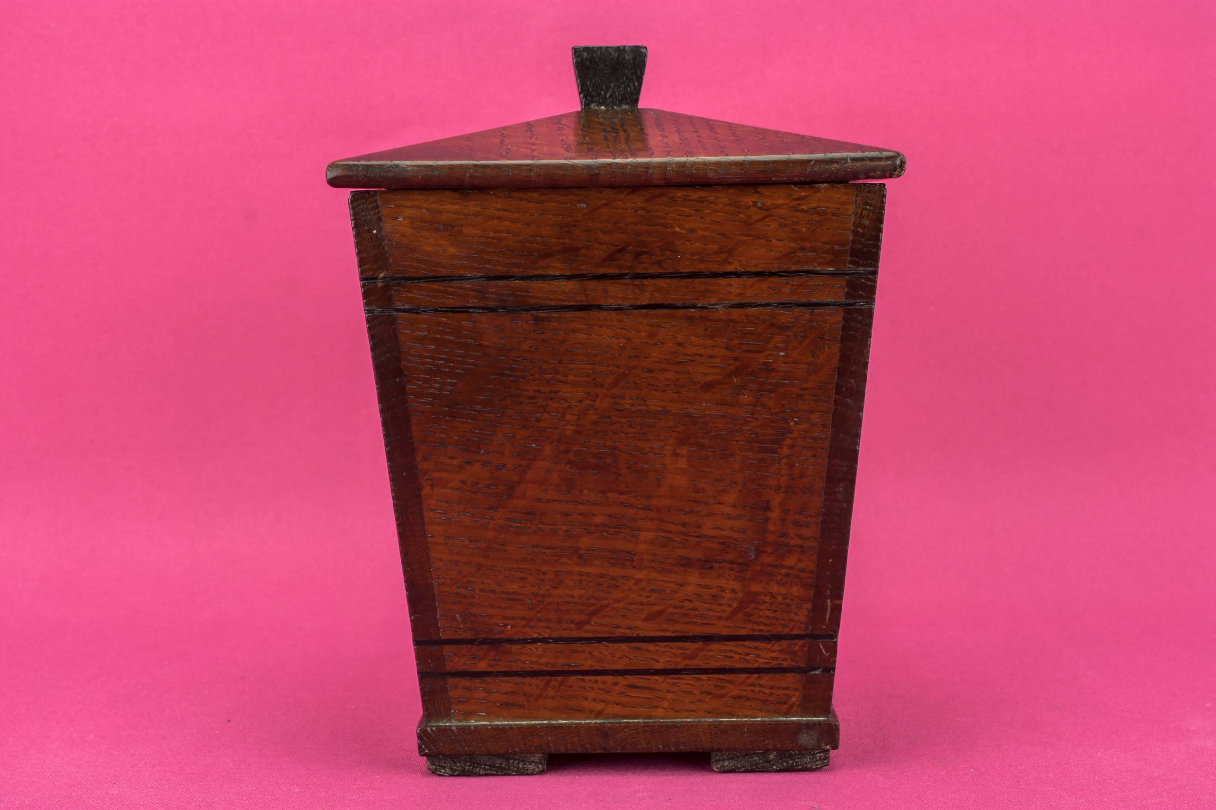 Vintage Rustic Wooden — Art Deco wooden tea box 1