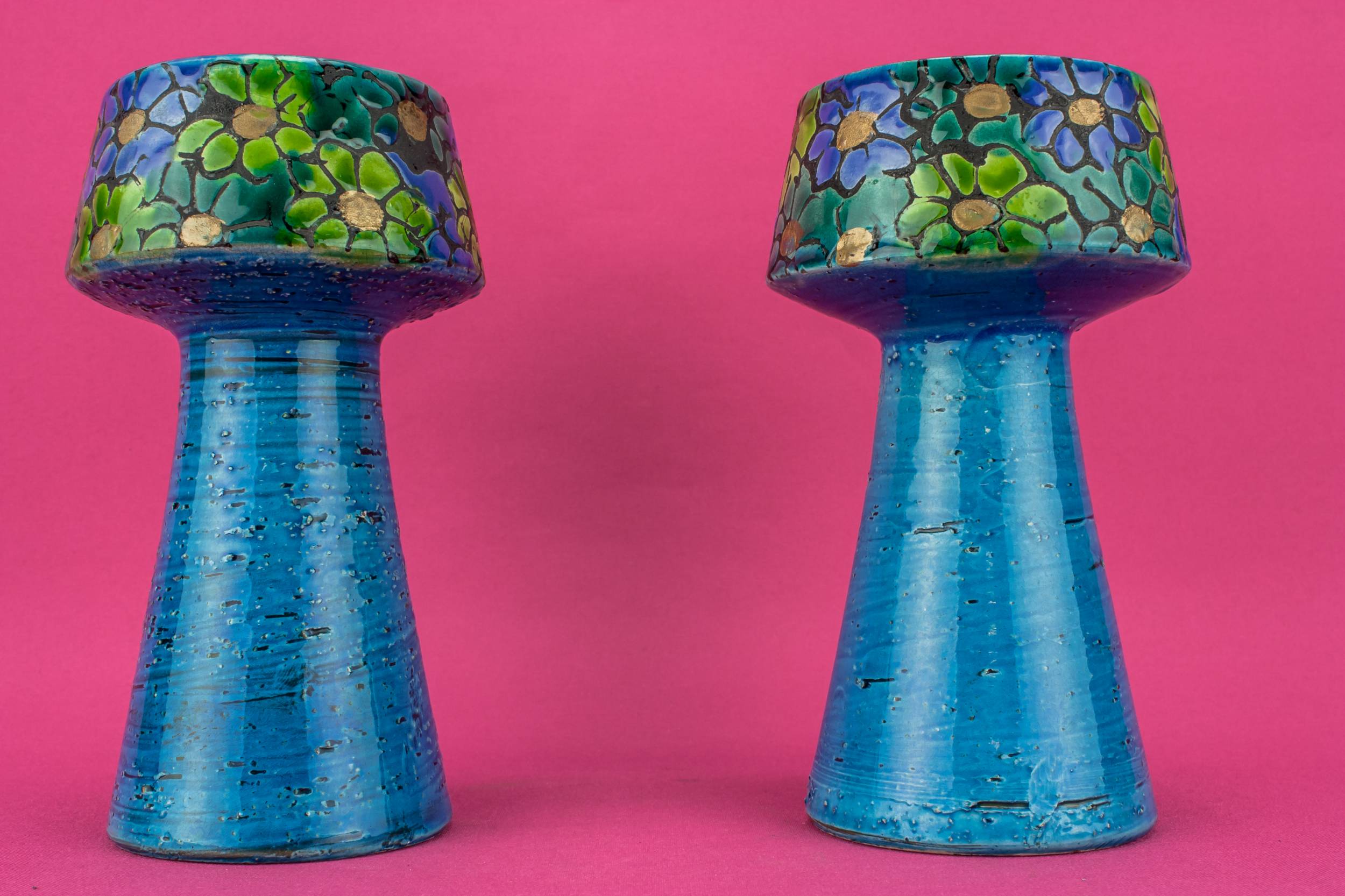 Vintage Elegant Floral — Pair of Modernist candlesticks 1