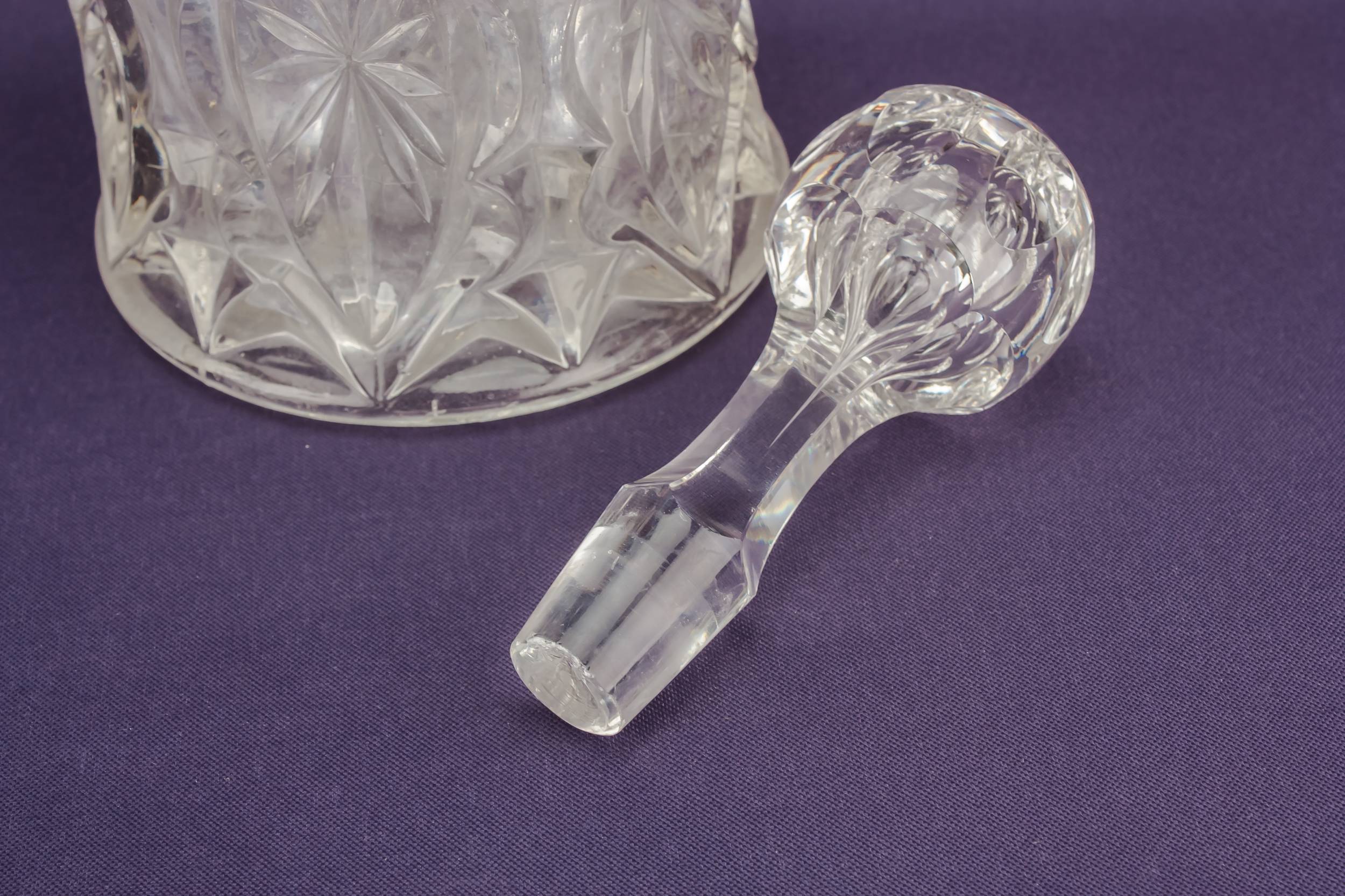Moulded Glass Vintage — Sherry moulded glass decanter 1