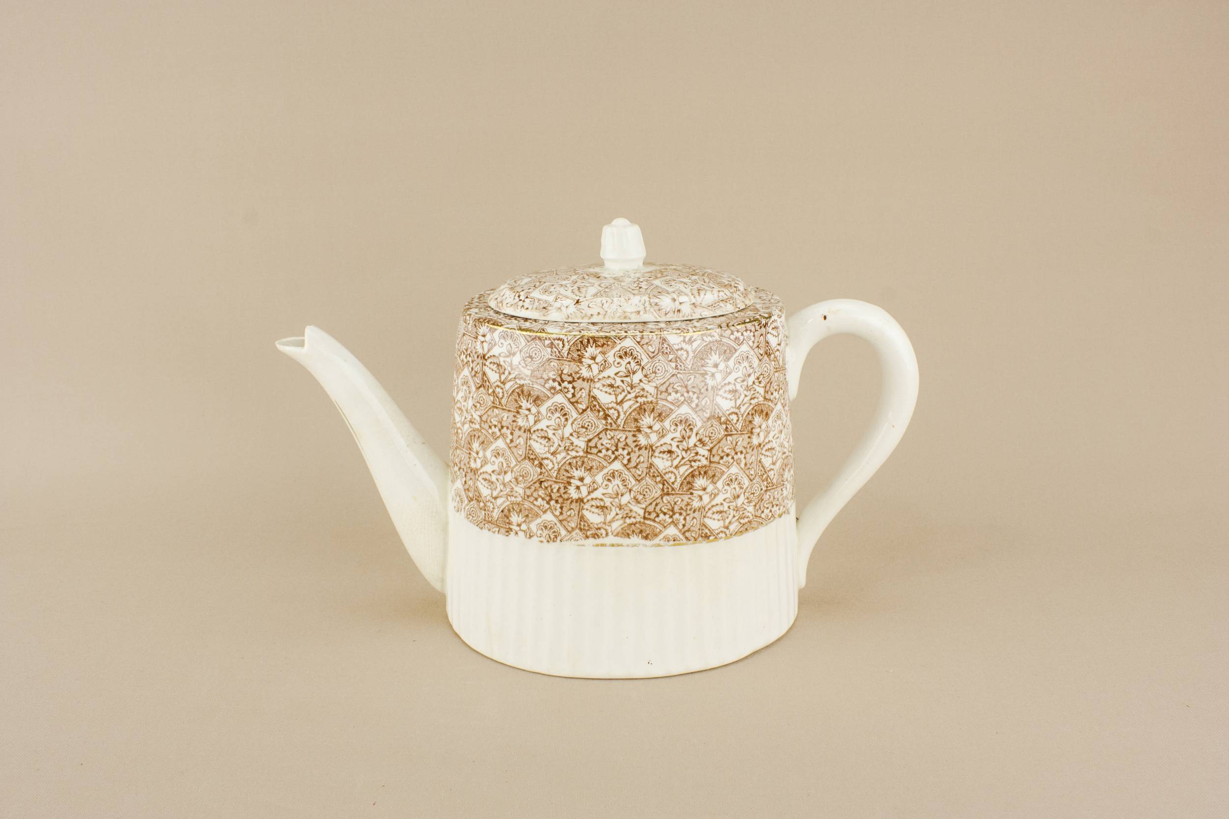 Neo-Classical Pottery TEAPOT — Small pottery teapot