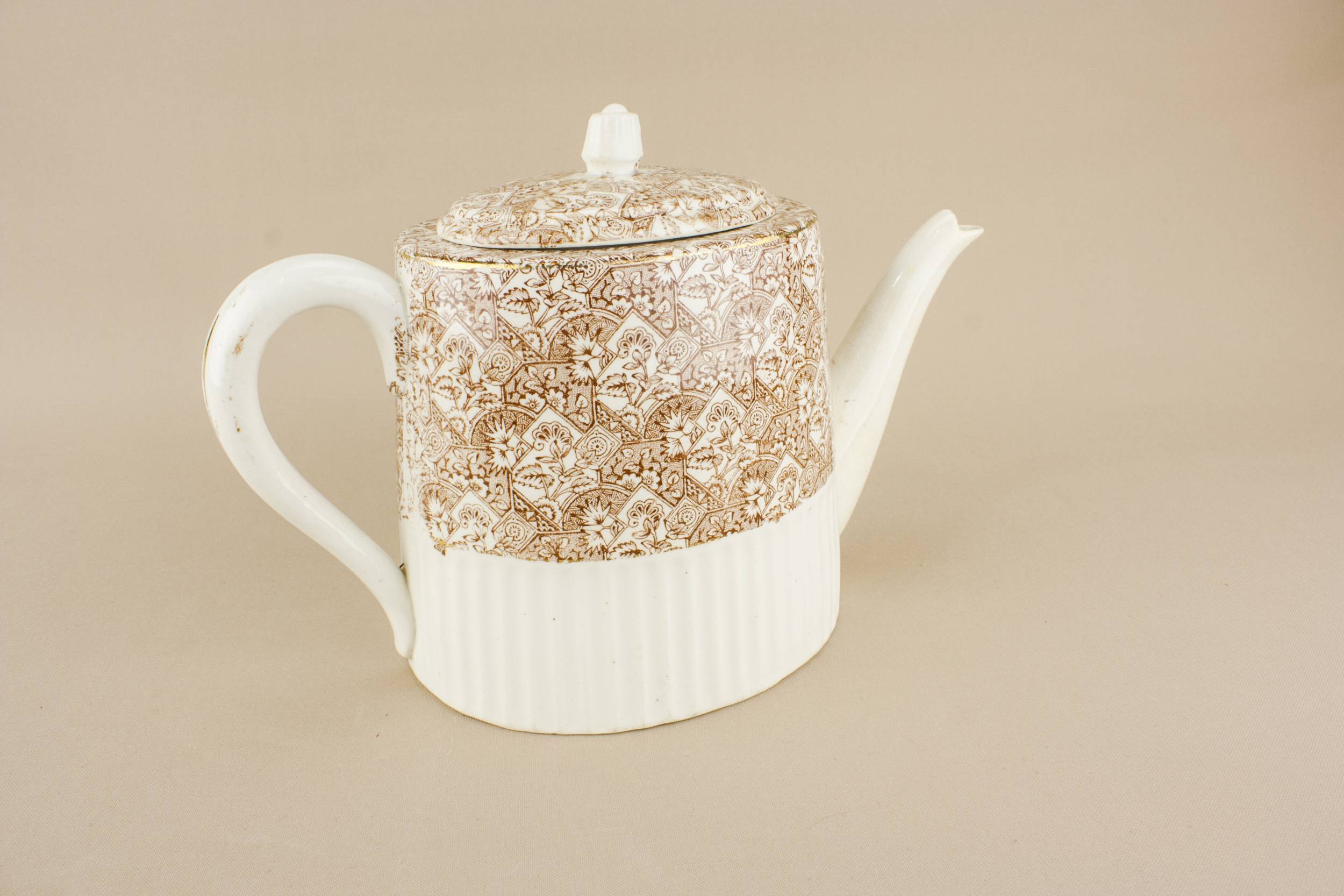 Neo-Classical Pottery TEAPOT — Small pottery teapot 1