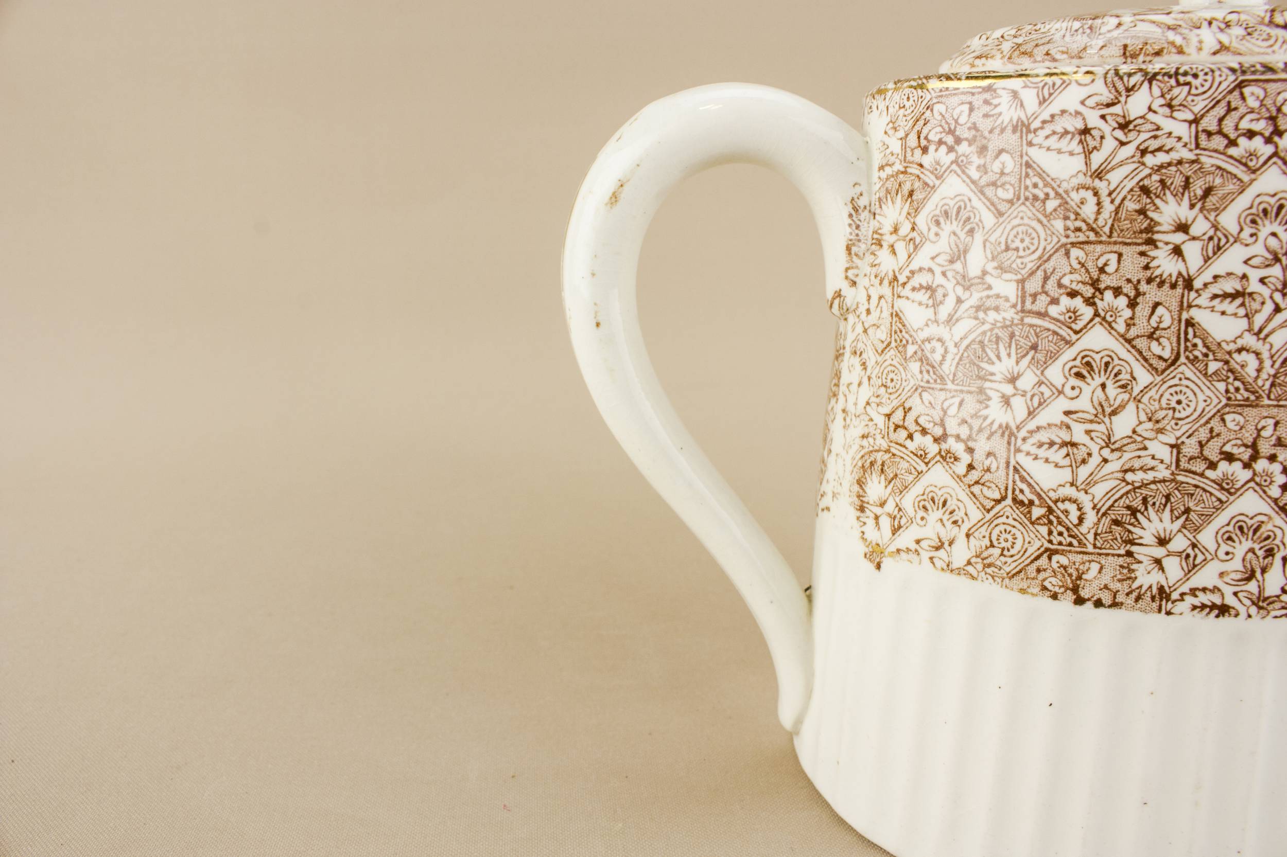 Neo-Classical Pottery TEAPOT — Small pottery teapot 2