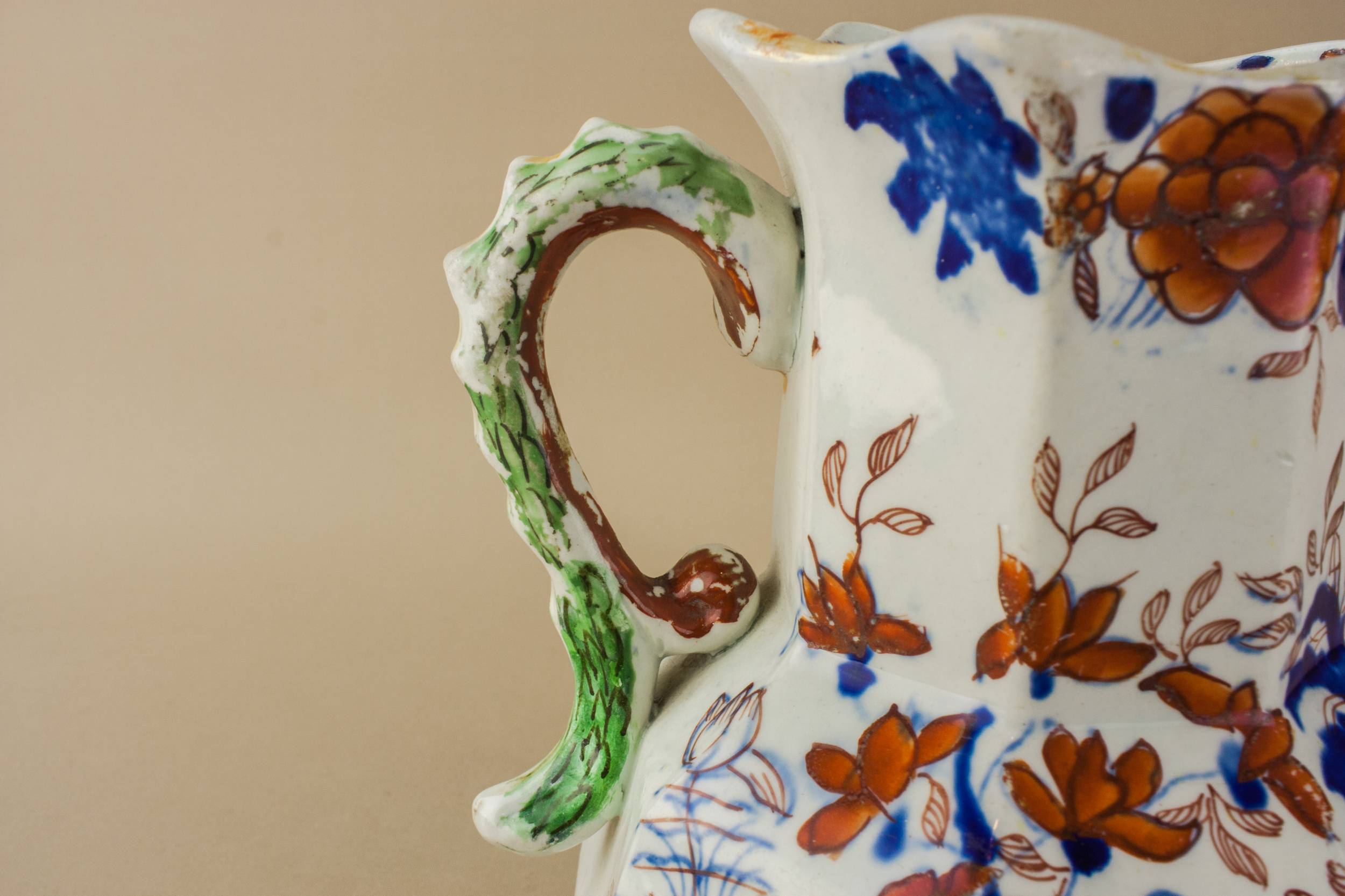 Blue And White — Ironstone water jug 3