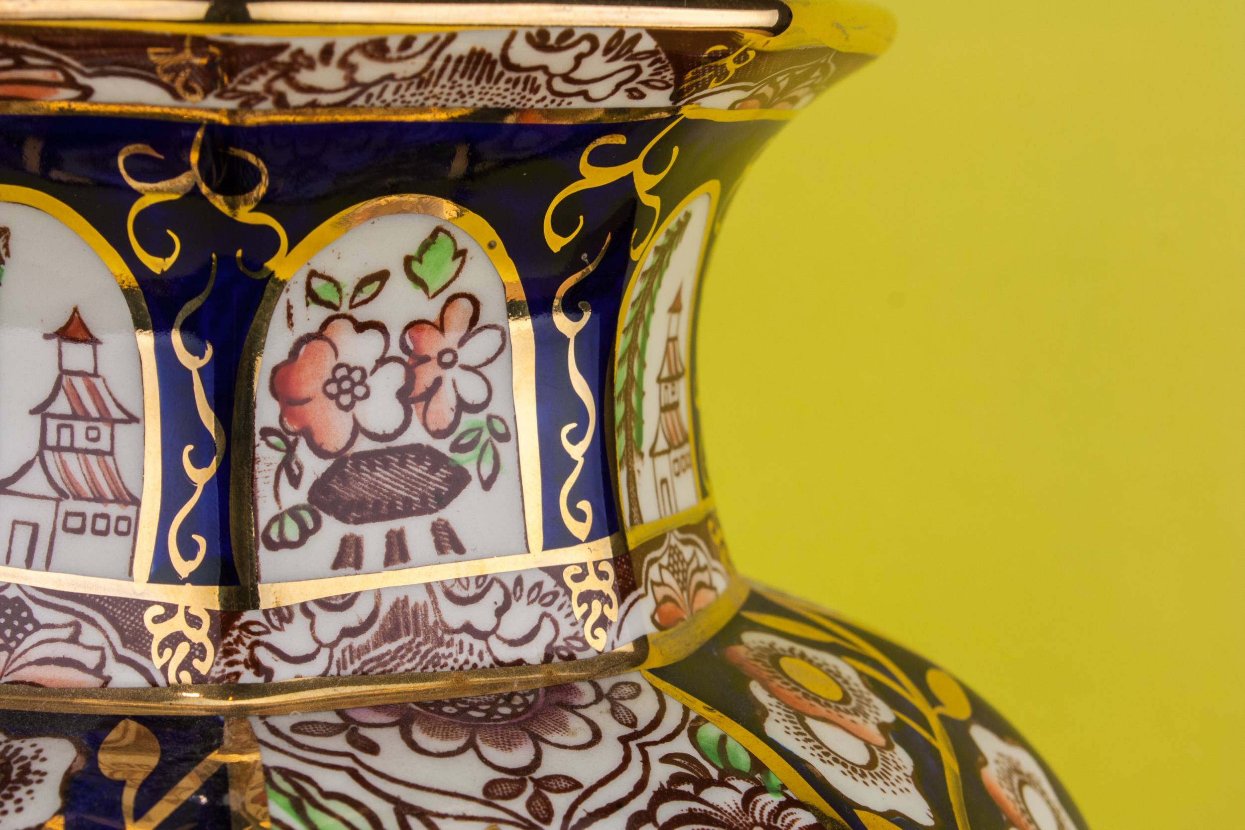 Vintage Tall VASE — Tall octagonal vase 2