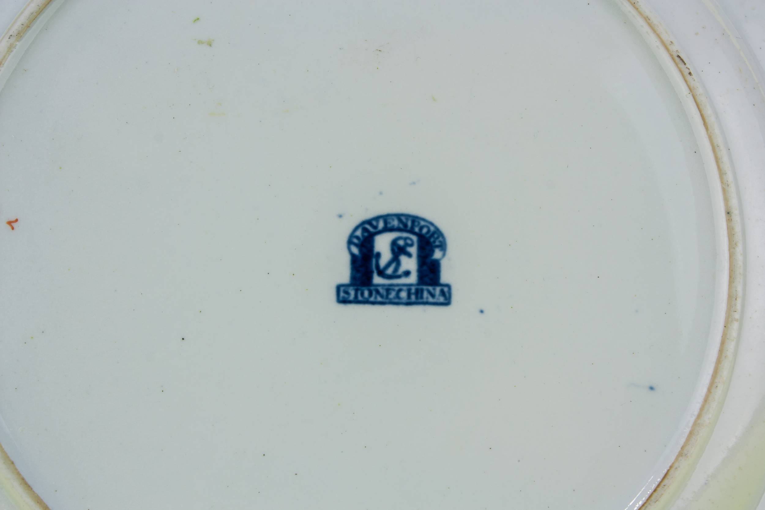 Spectacular Antique Davenport — 6 blue and white plates 2