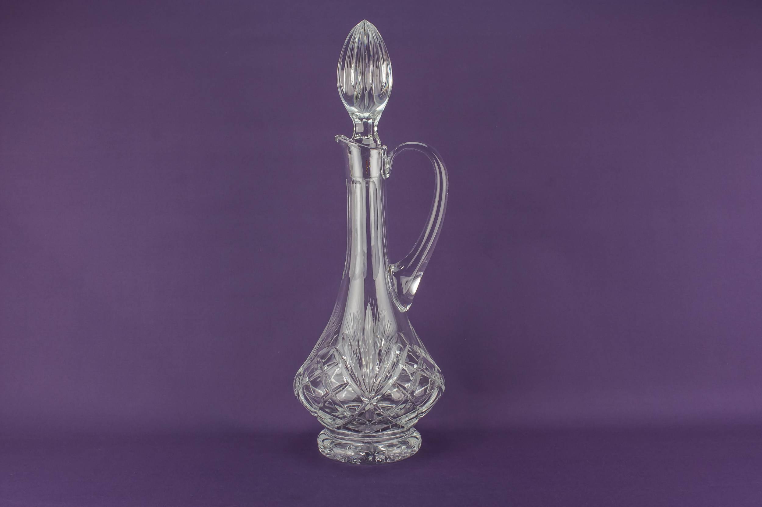 Cut Glass Crystal — Red wine cut glass decanter