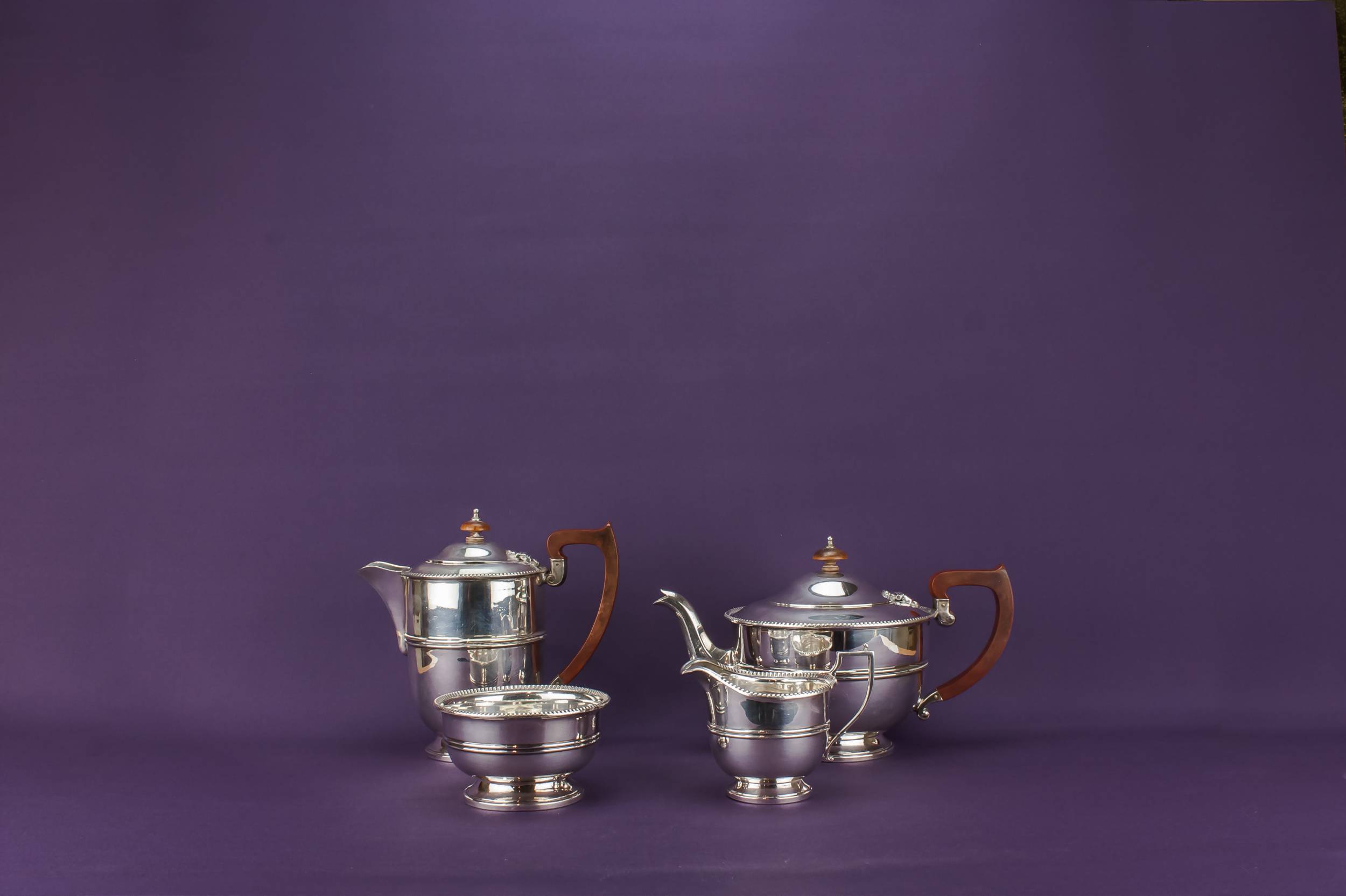 Piece Silver Plated — Art Deco tea and coffee set