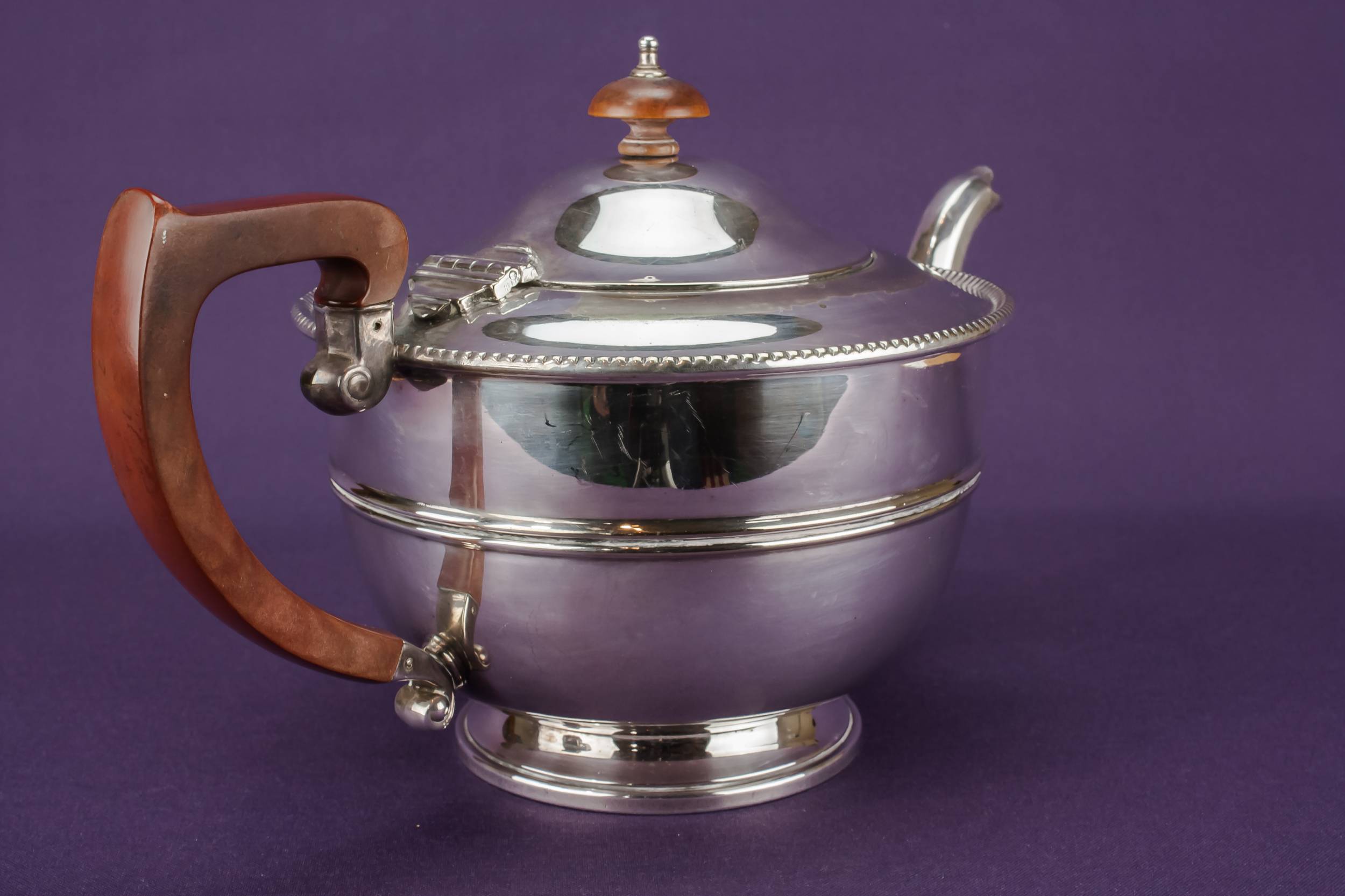 Piece Silver Plated — Art Deco tea and coffee set 3