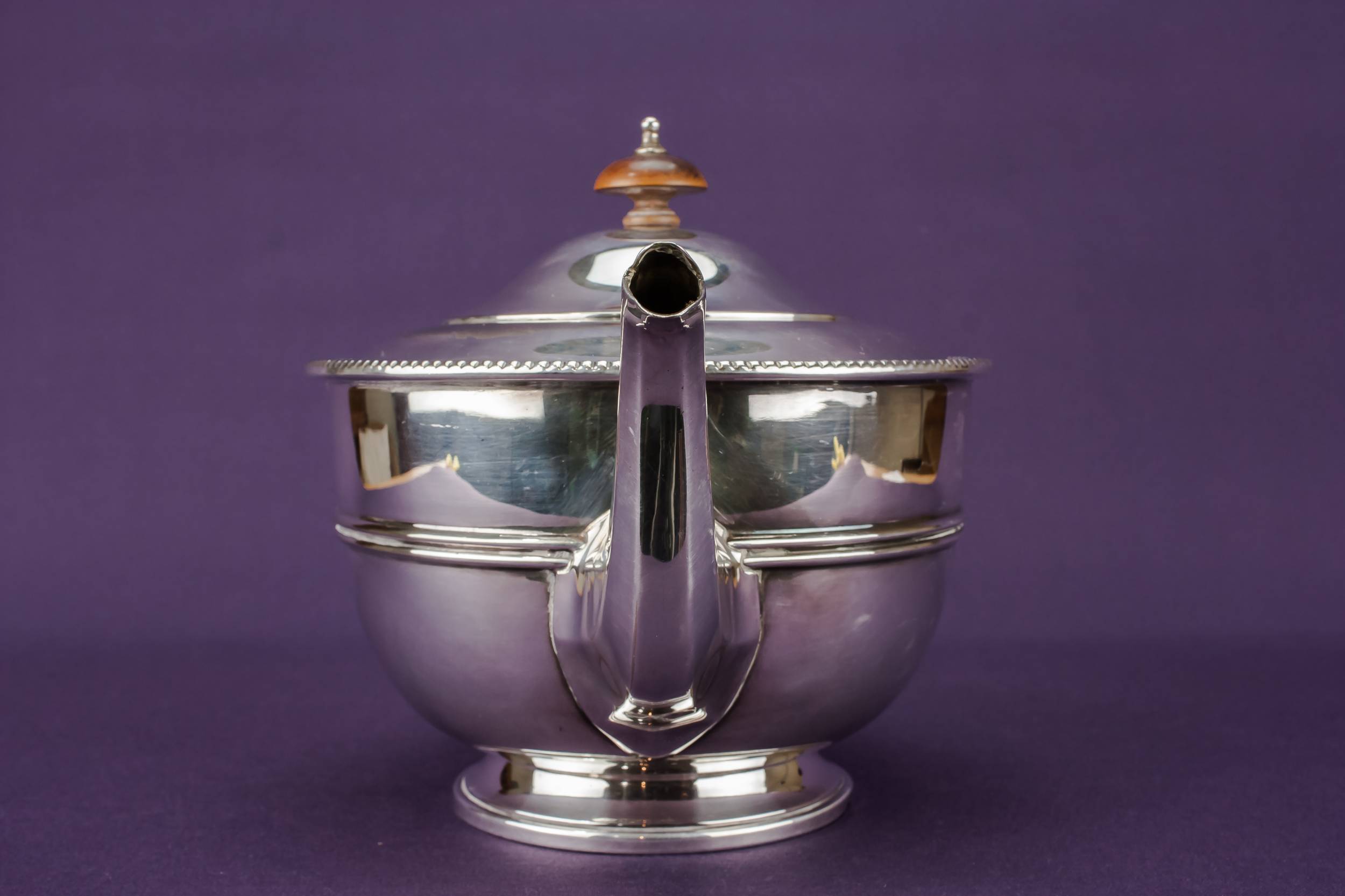 Piece Silver Plated — Art Deco tea and coffee set 4