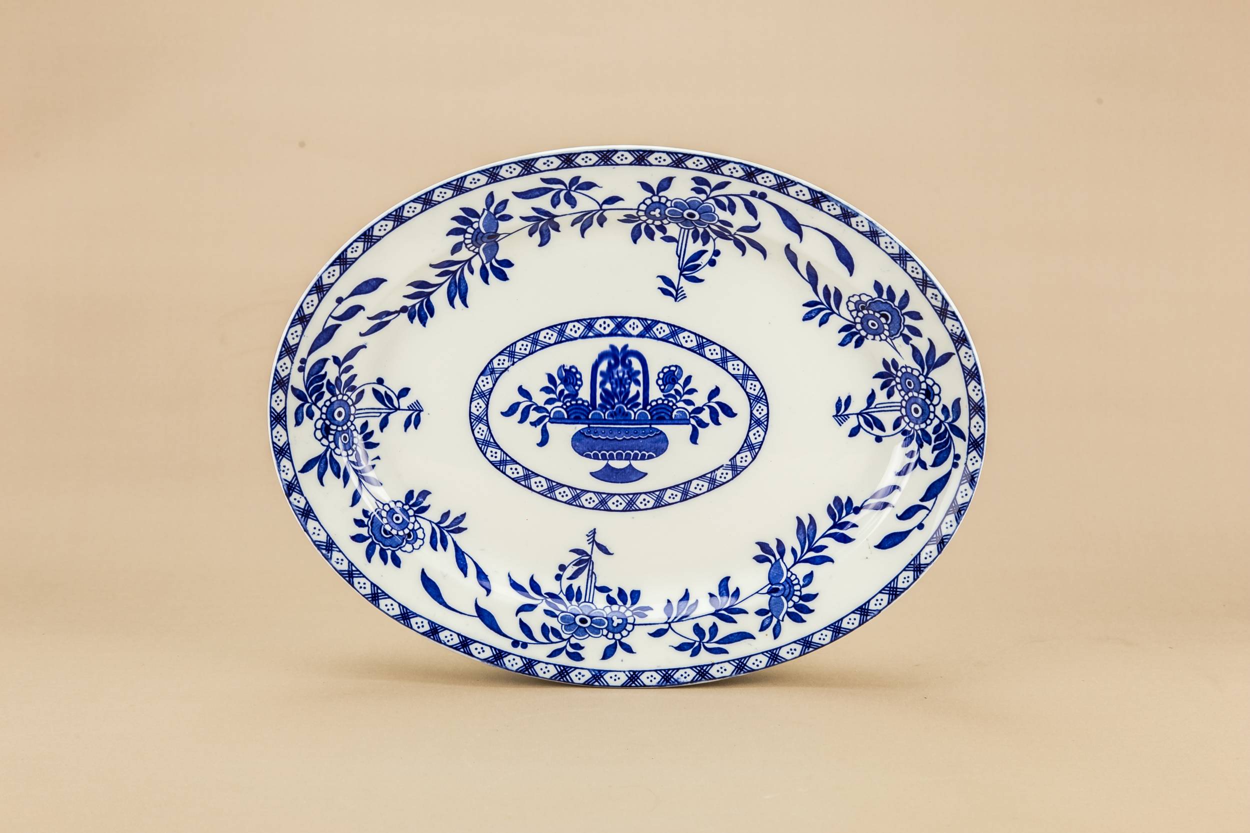 Beautiful Vintage Floral — Blue and white platter