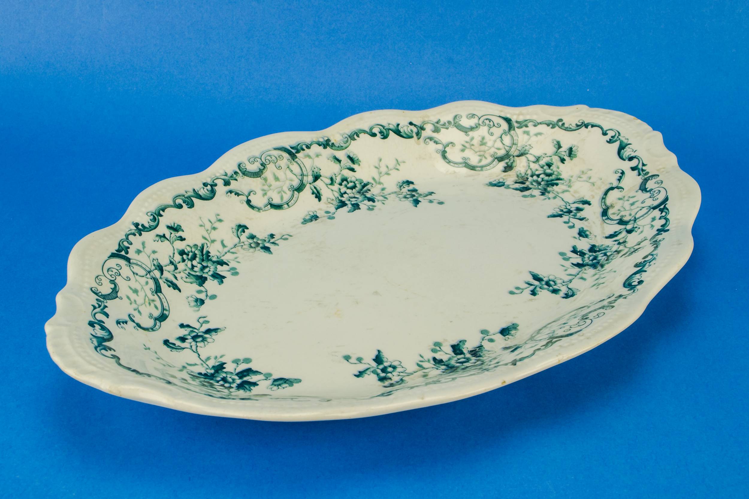 Pottery Antique Alton — Victorian pottery platter 1