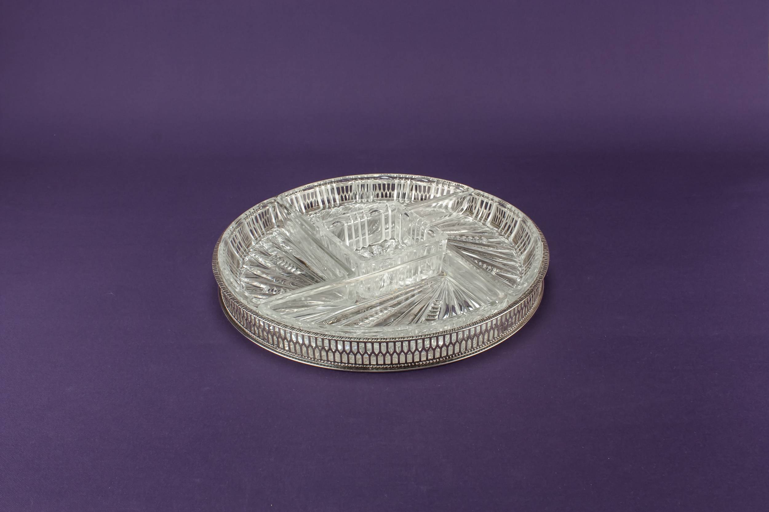 Vintage Retro Silver — Partitioned serving dish