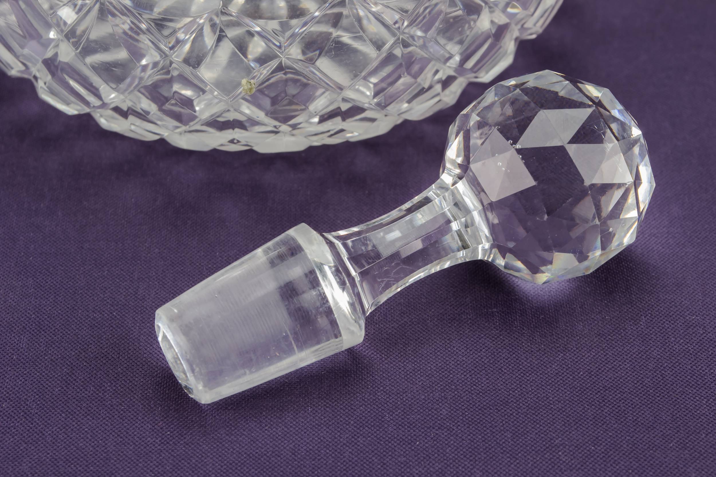 Cut Glass Crystal — Globular cut glass decanter 2