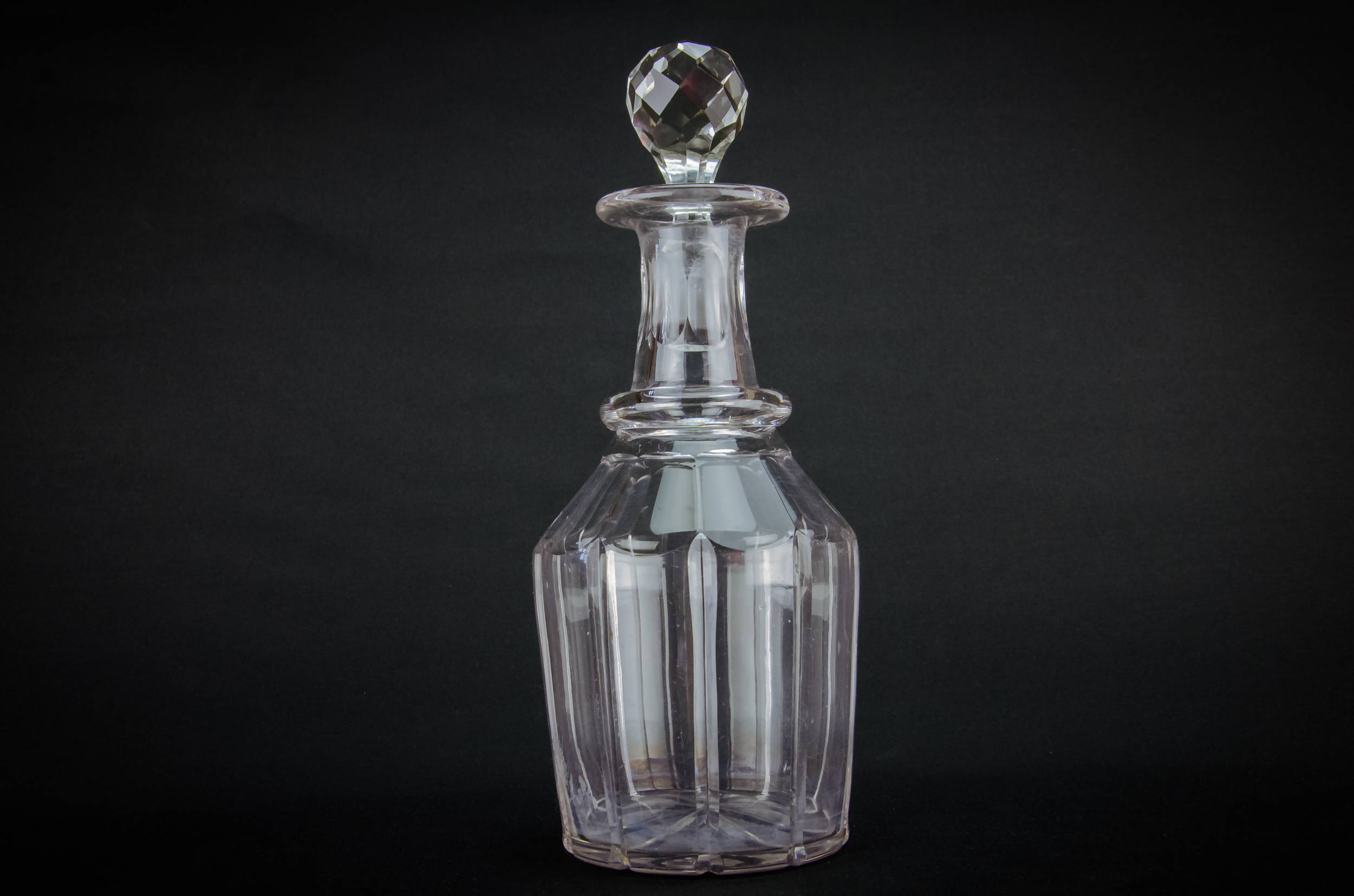Cut Glass Crystal — Cut glass barrel decanter