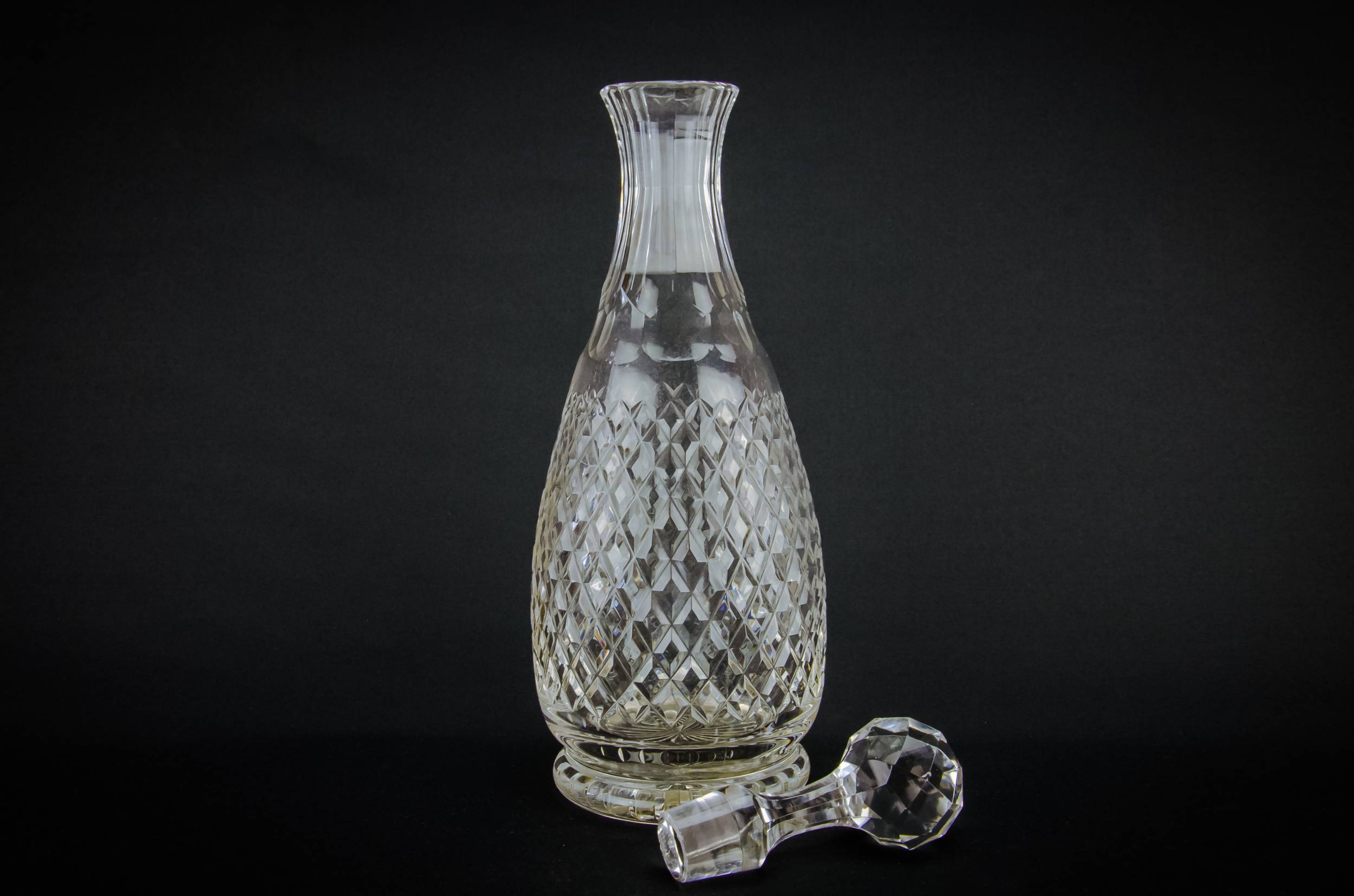 Cut Glass Crystal — Cut glass baluster decanter 1