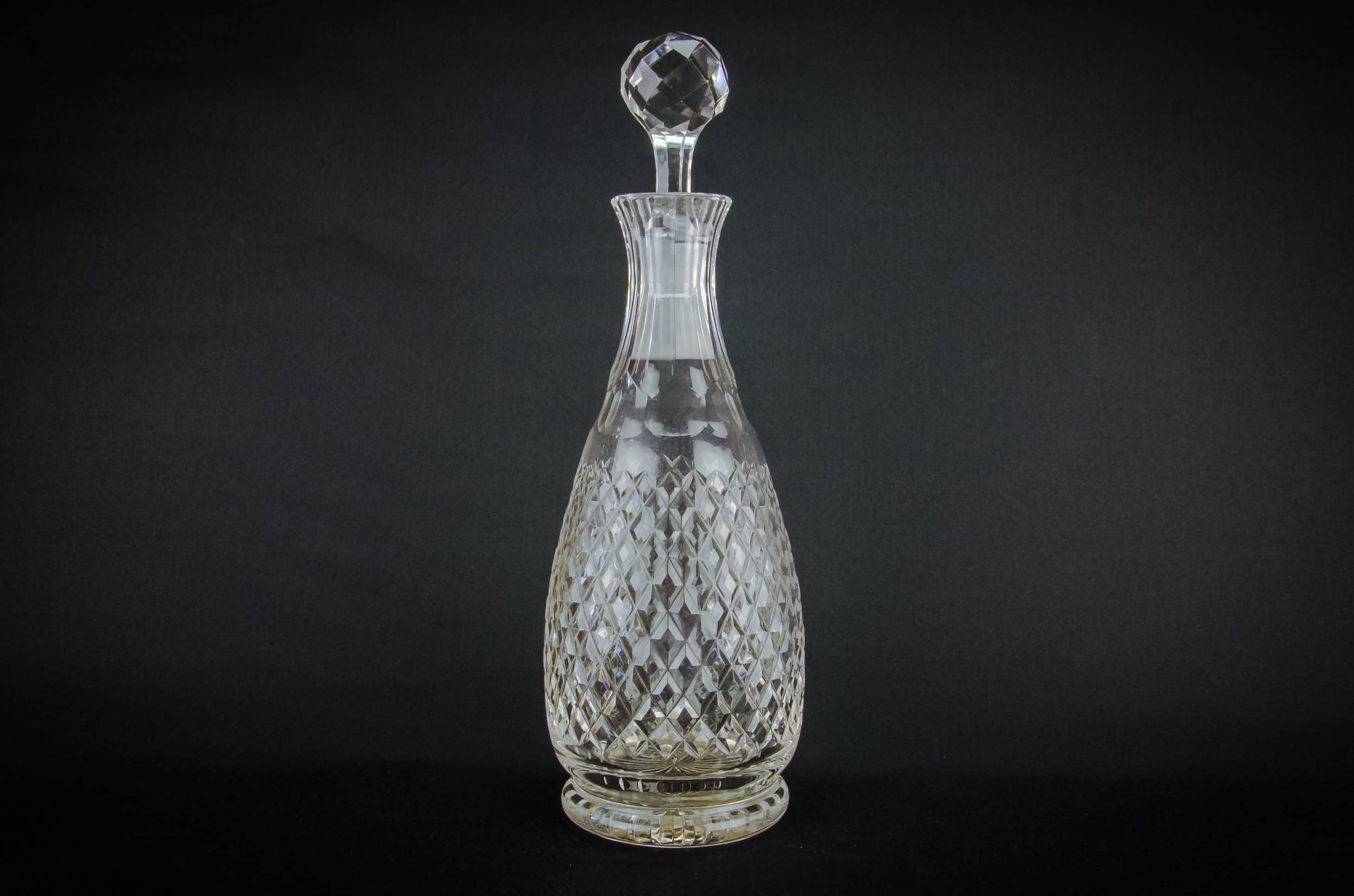 Cut Glass Crystal — Cut glass baluster decanter 2