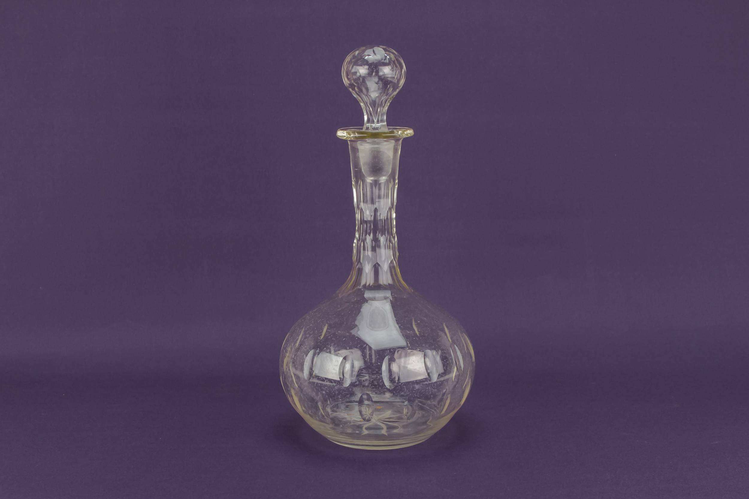 Antique Victorian Sherry — Cut glass wine decanter