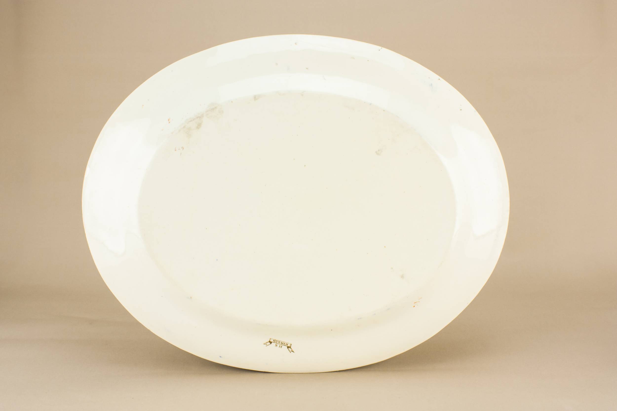 Antique Stoneware Norman — Large serving platter 3
