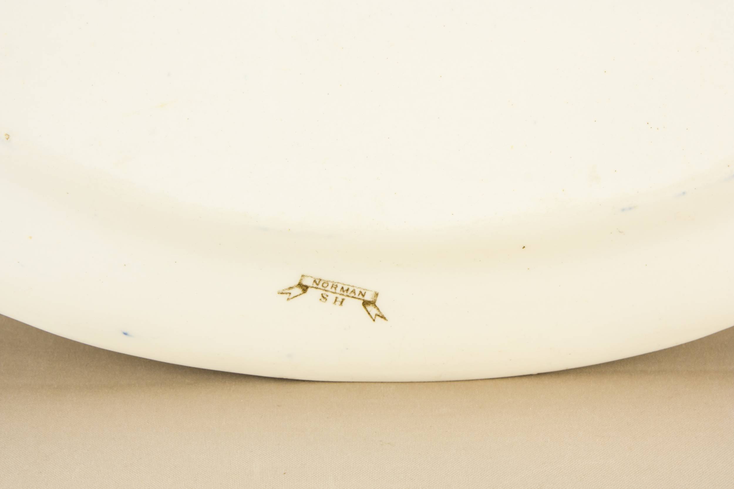 Antique Stoneware Norman — Large serving platter 2