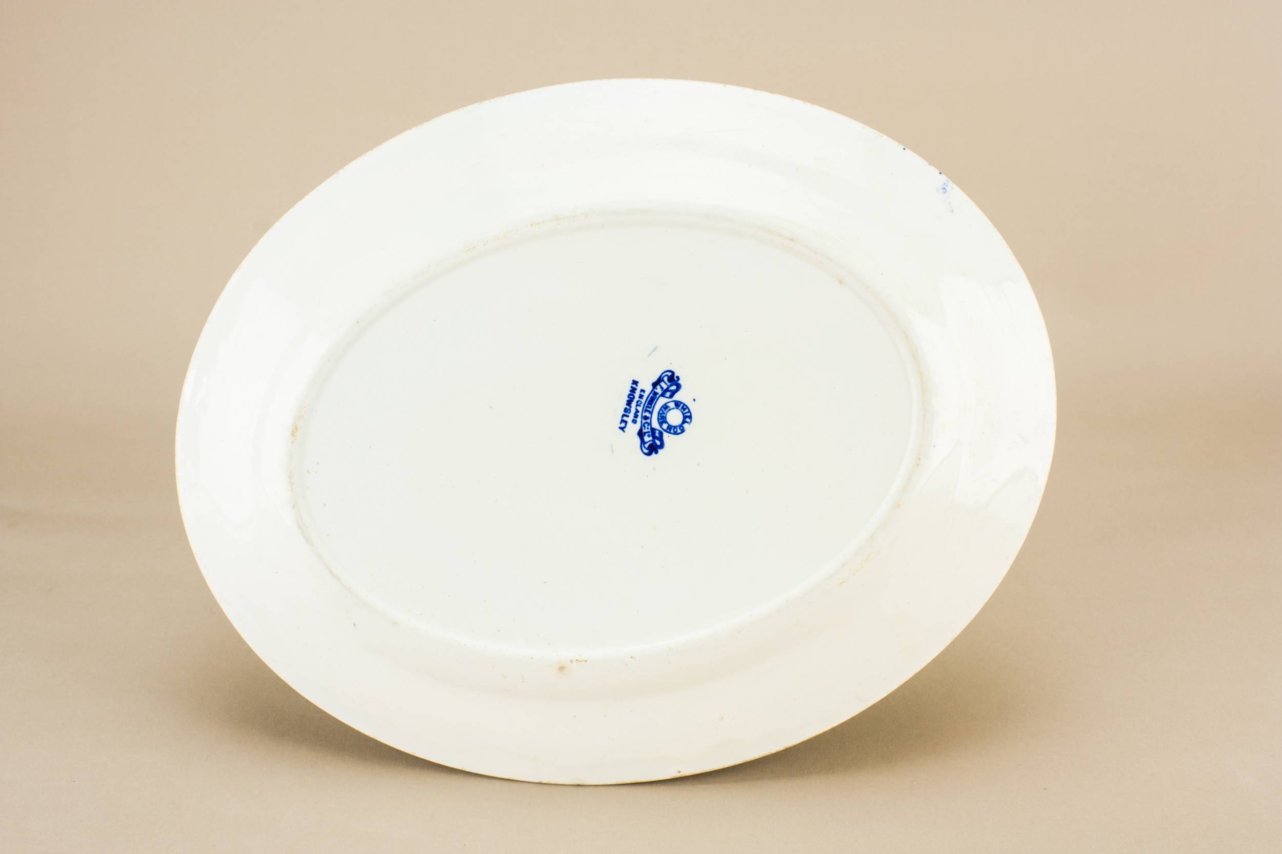 Elegant Blue And — Neo-Classical pottery platter 2