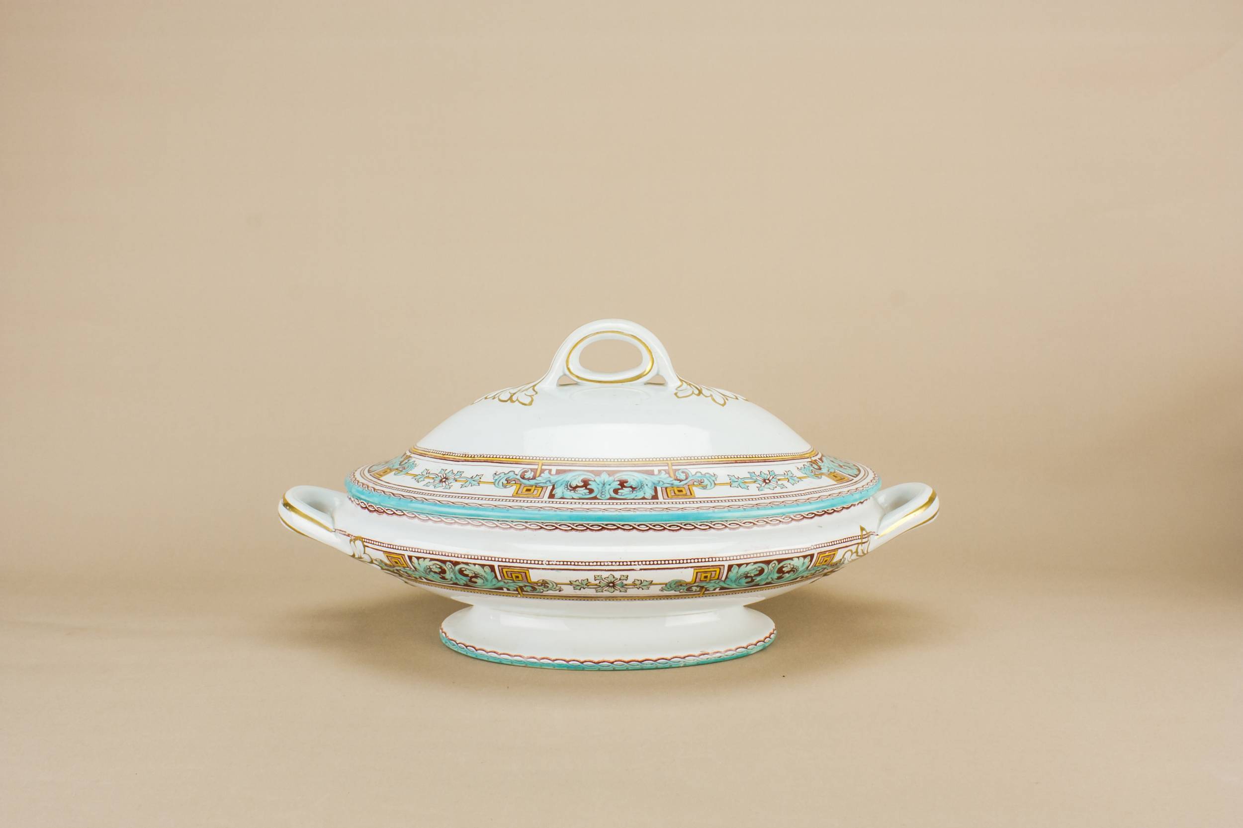 Neo-Classical Turquoise Glasgow — Glasgow pottery tureen