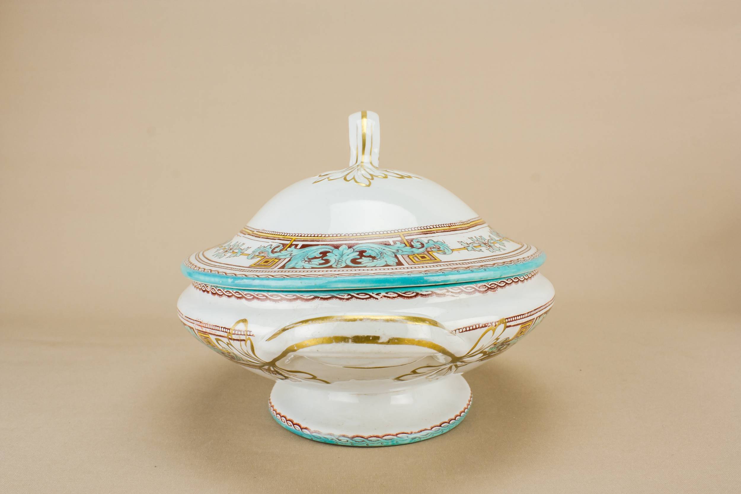 Neo-Classical Turquoise Glasgow — Glasgow pottery tureen 2