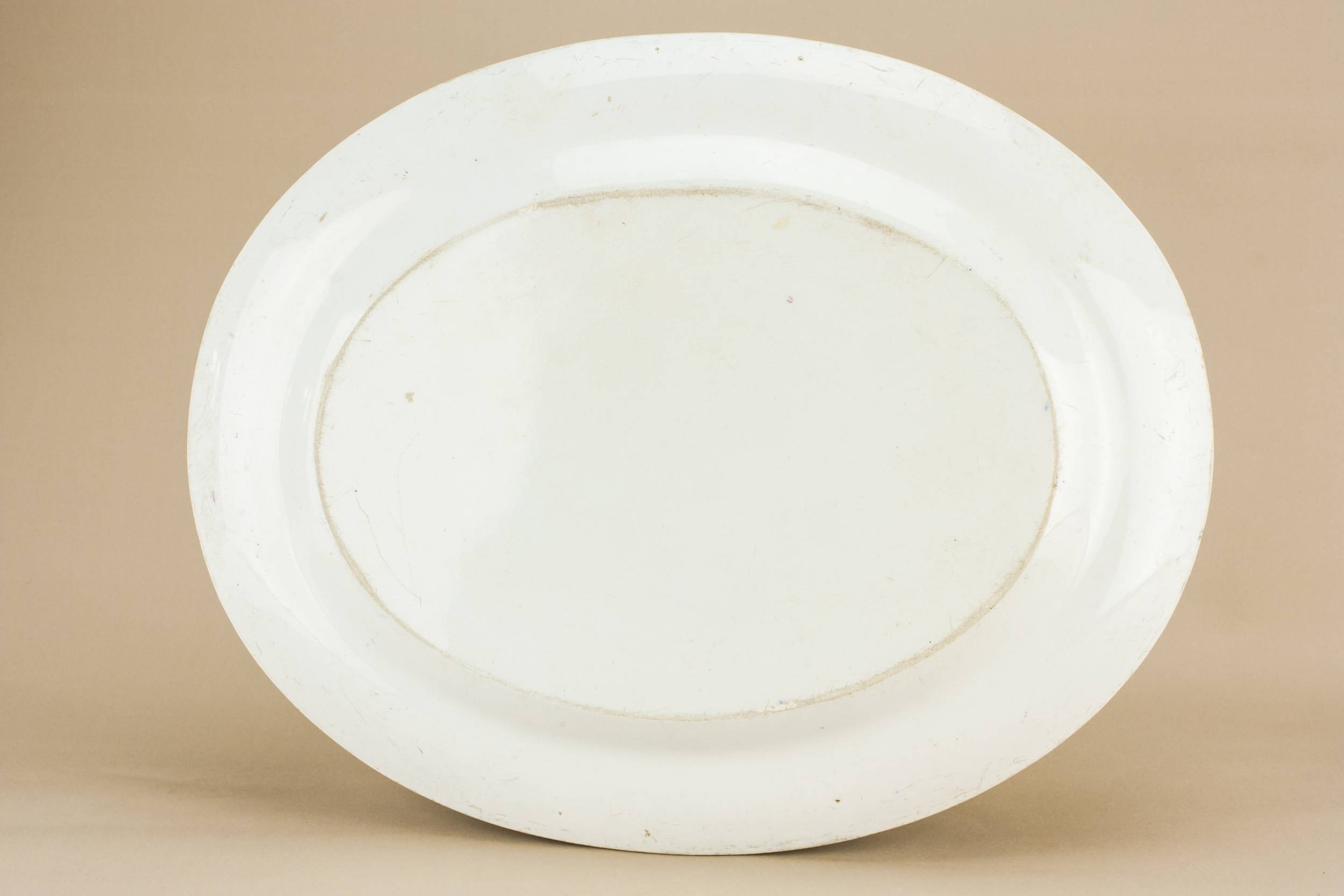 Opulent Antique Floral — Blue white & orange platter 2