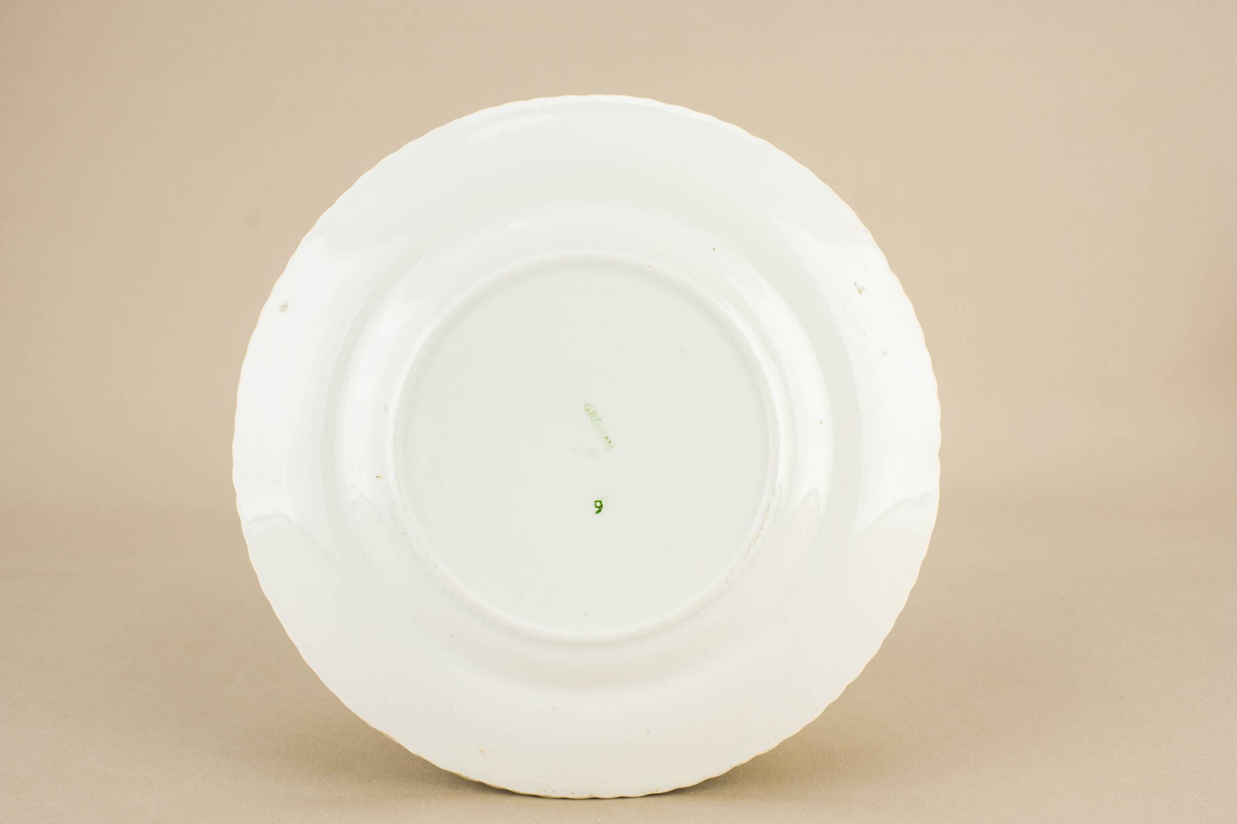 Antique Pottery Grecian — 4 small green plates 2