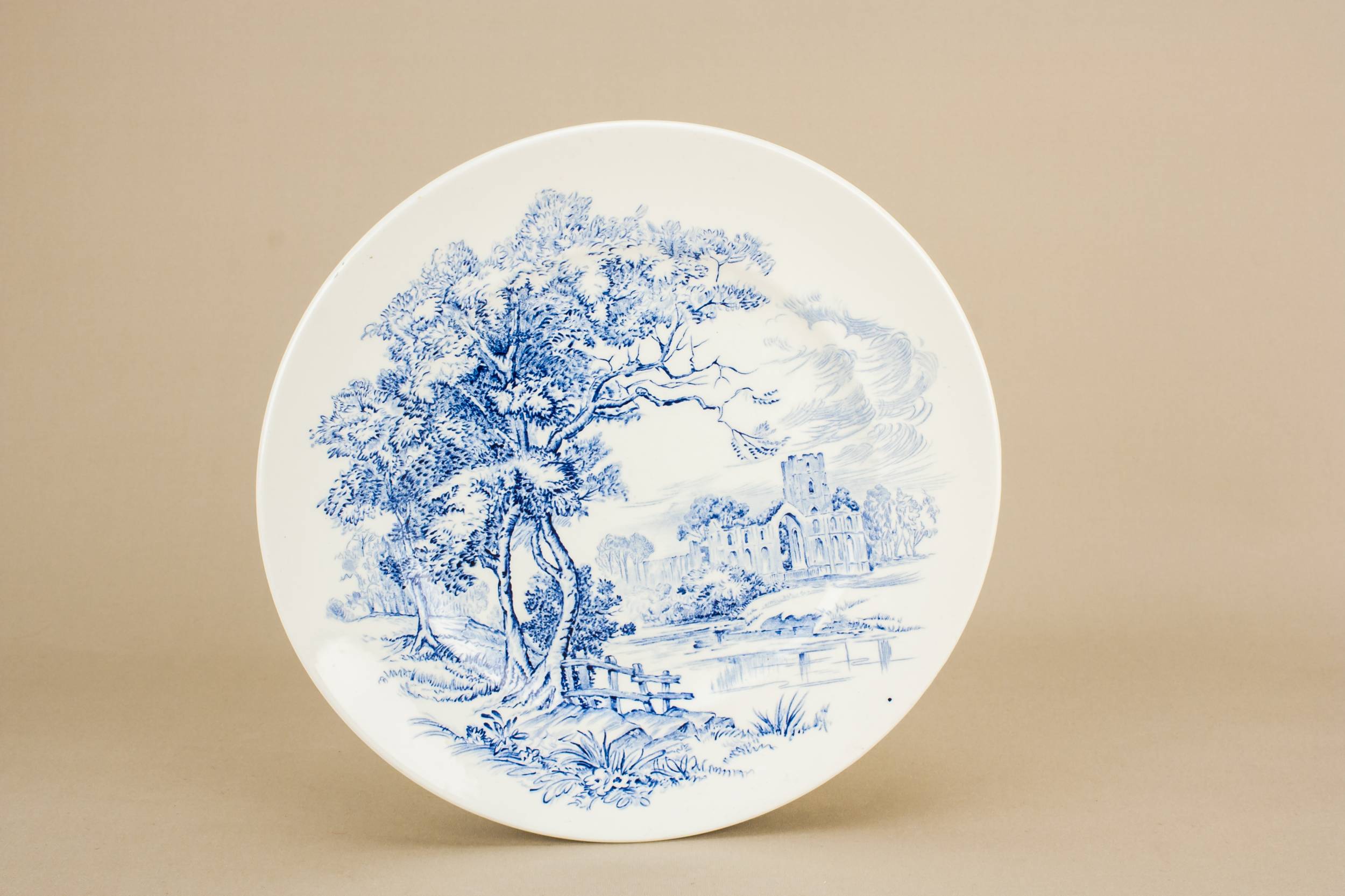Pottery Elegant MEDIUM — 4 blue and white medium plates