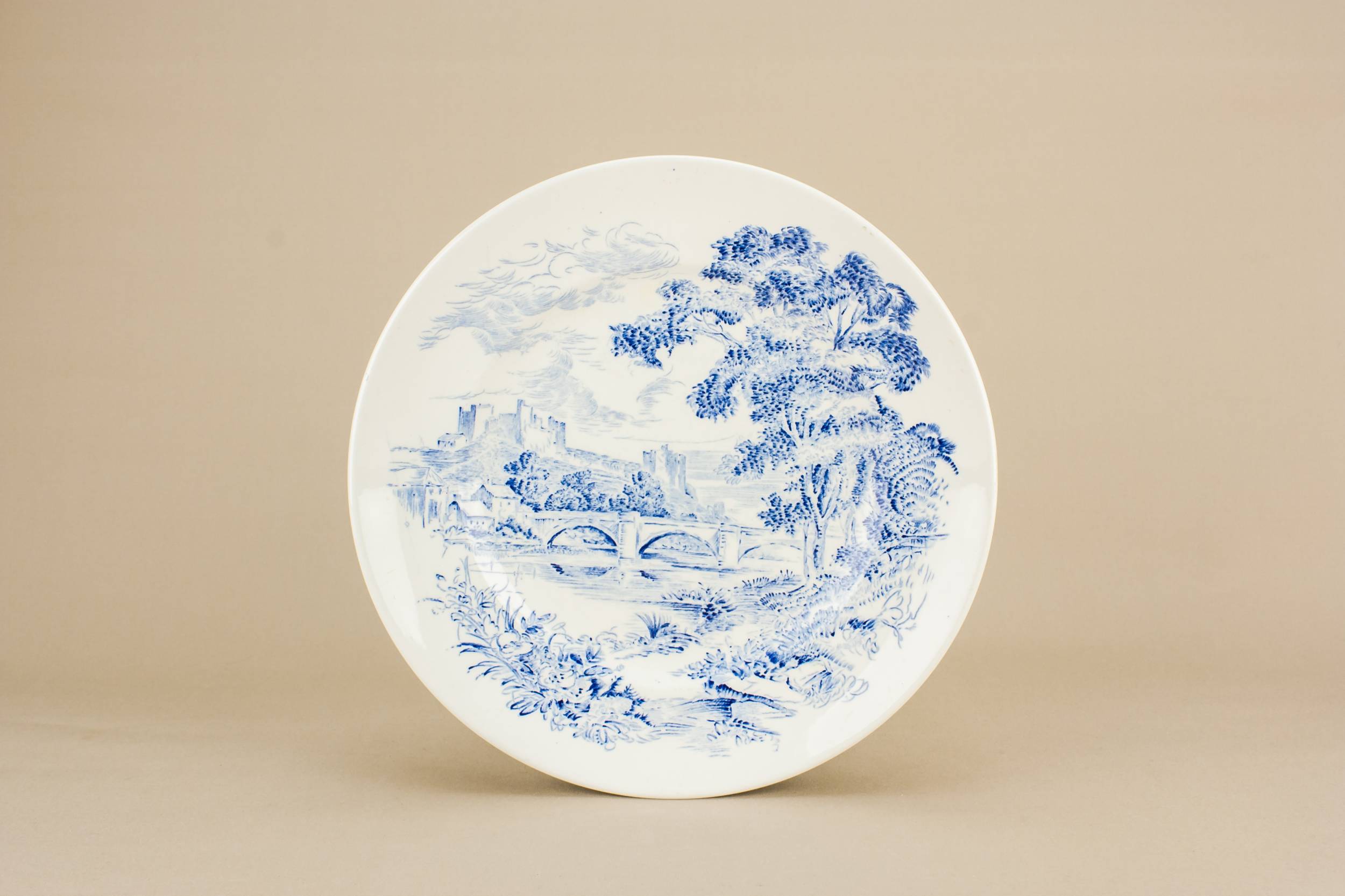 Pottery Vintage Enoch — 5 blue and white dinner plates