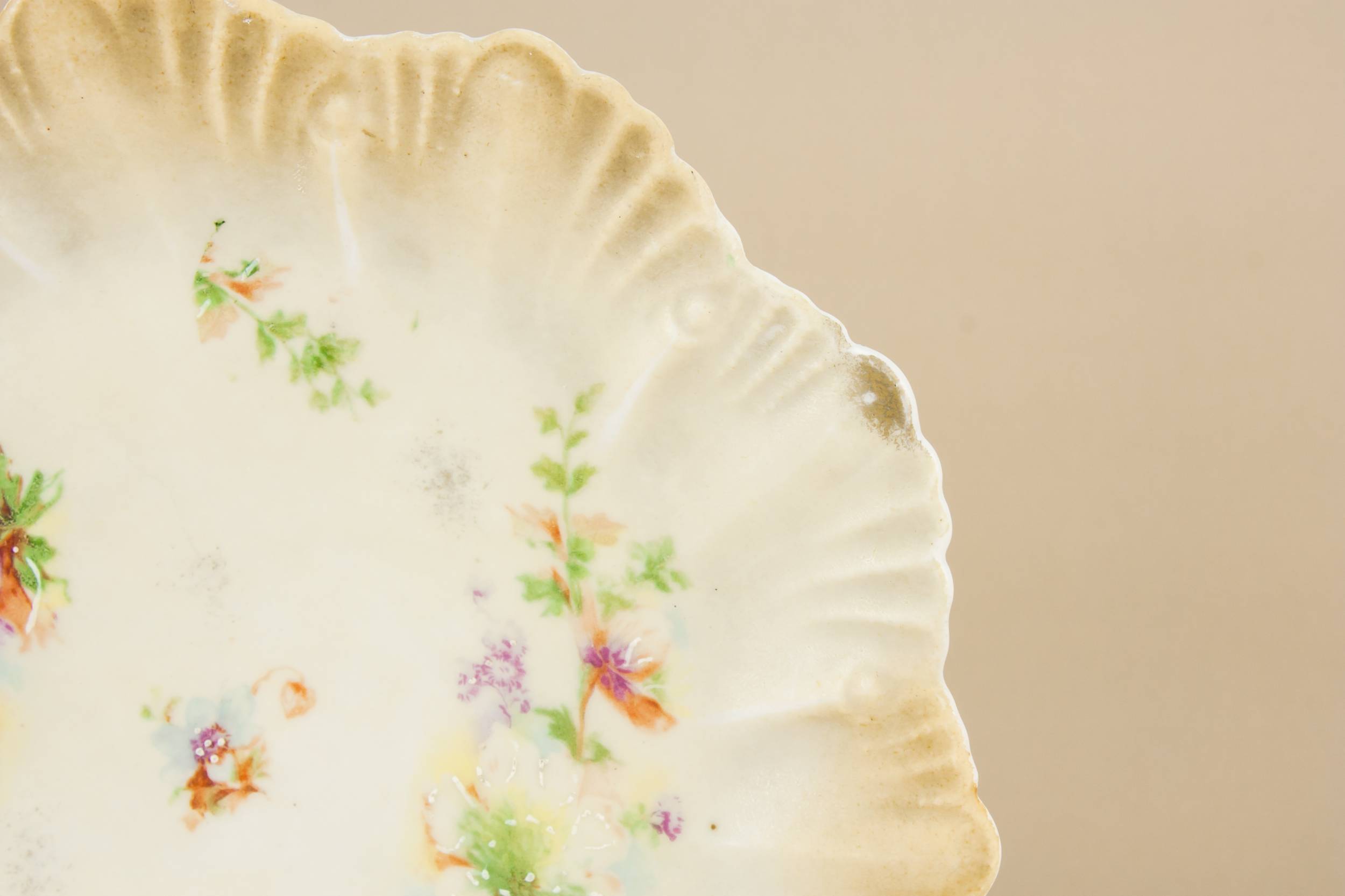 Antique Attractive Large — 4 Art Nouveau porcelain plates 1