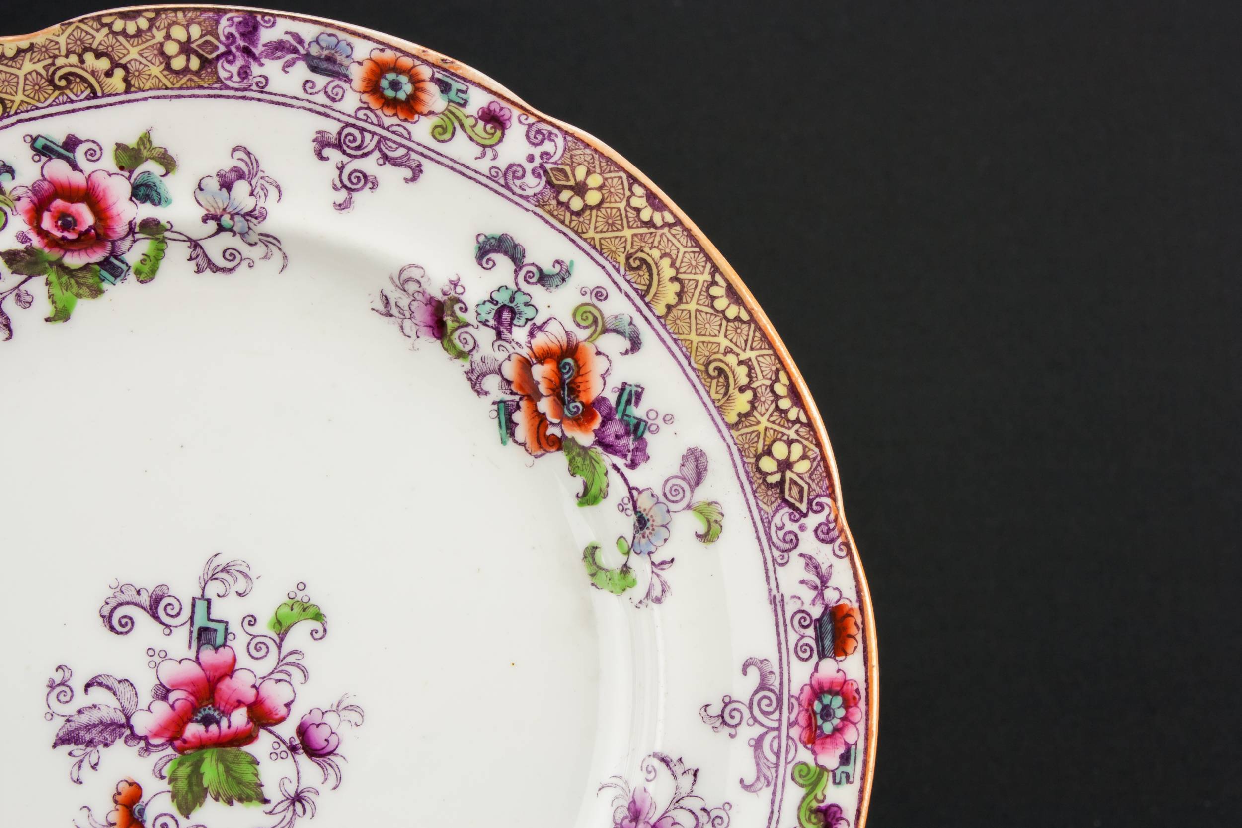 Persons Unusual Antique — Floral tea set for four 2