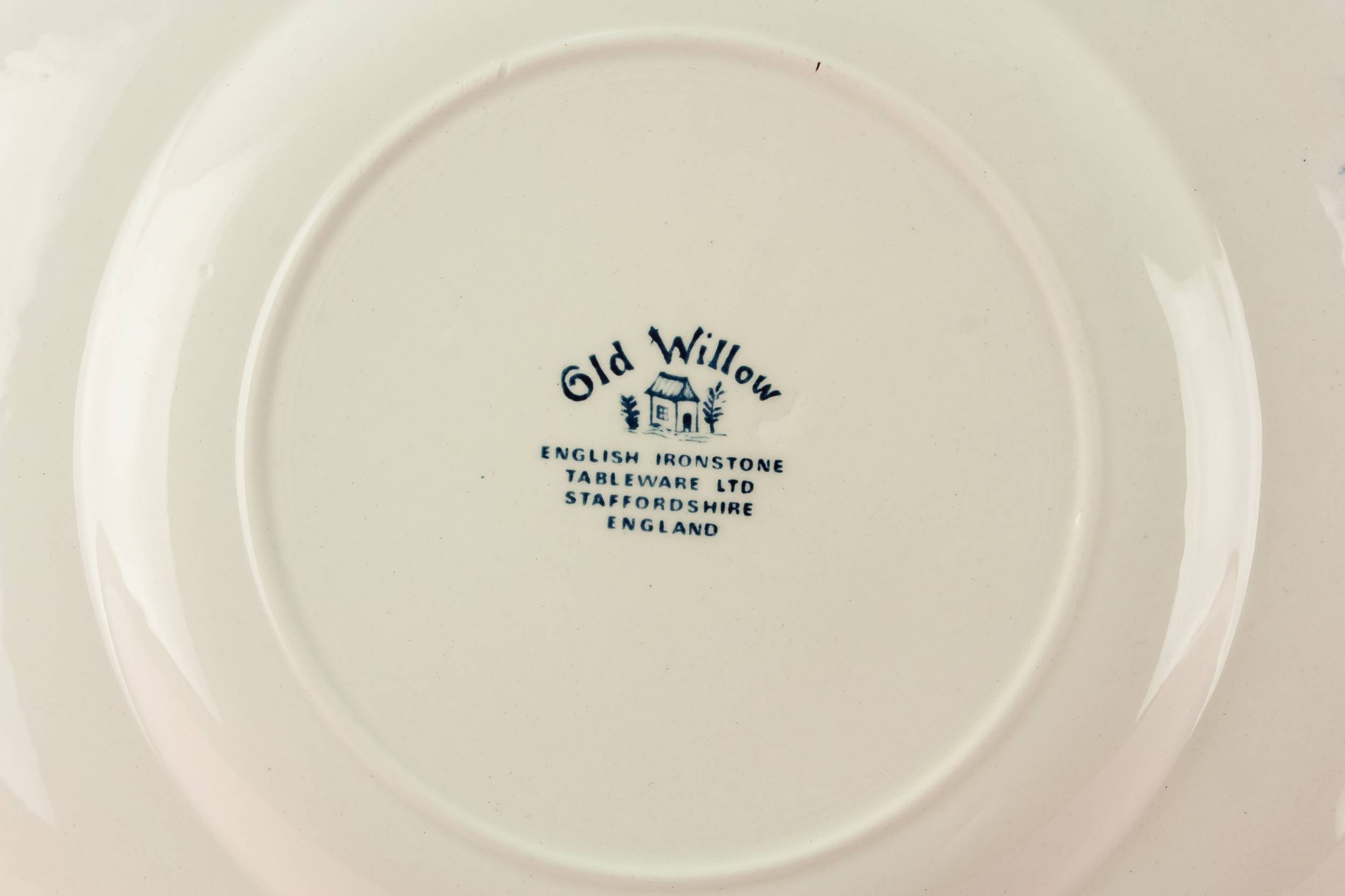 Spectacular Ironstone DINNER — 6 blue and white dinner plates 2