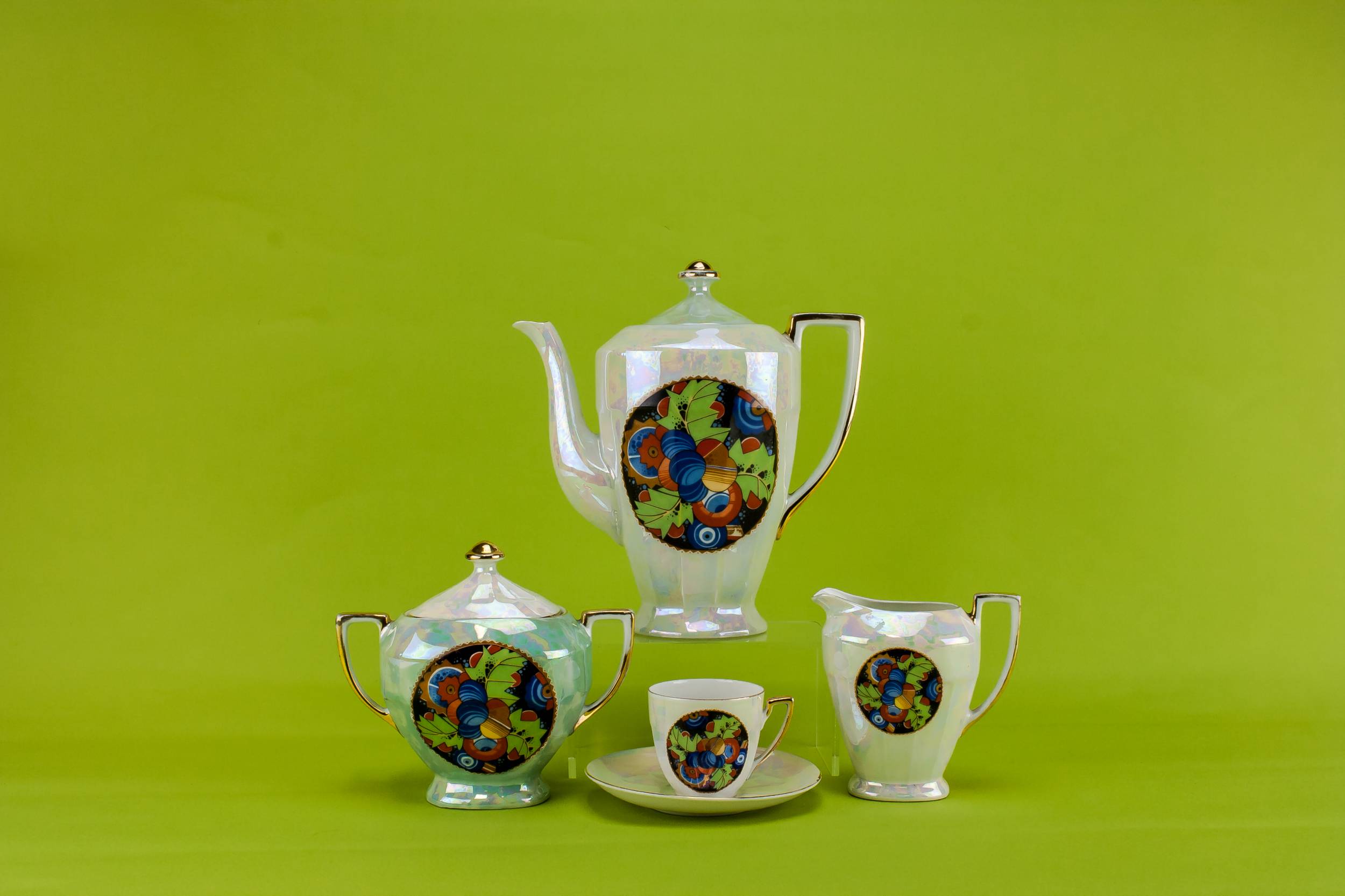 Persons Vintage Art — Art Deco coffee set for 6