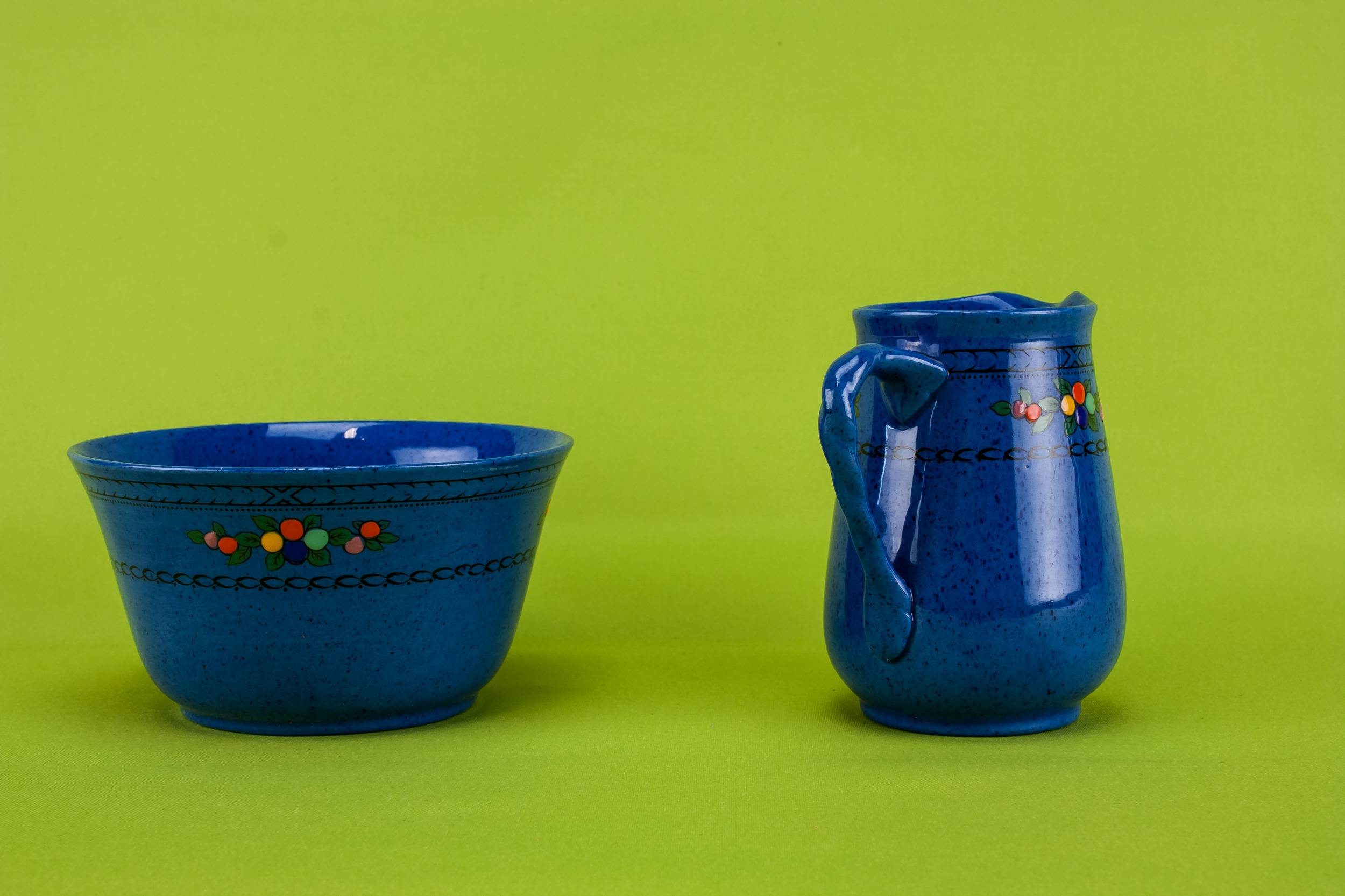 Persons Opulent Vintage — Art Deco blue tea set 6