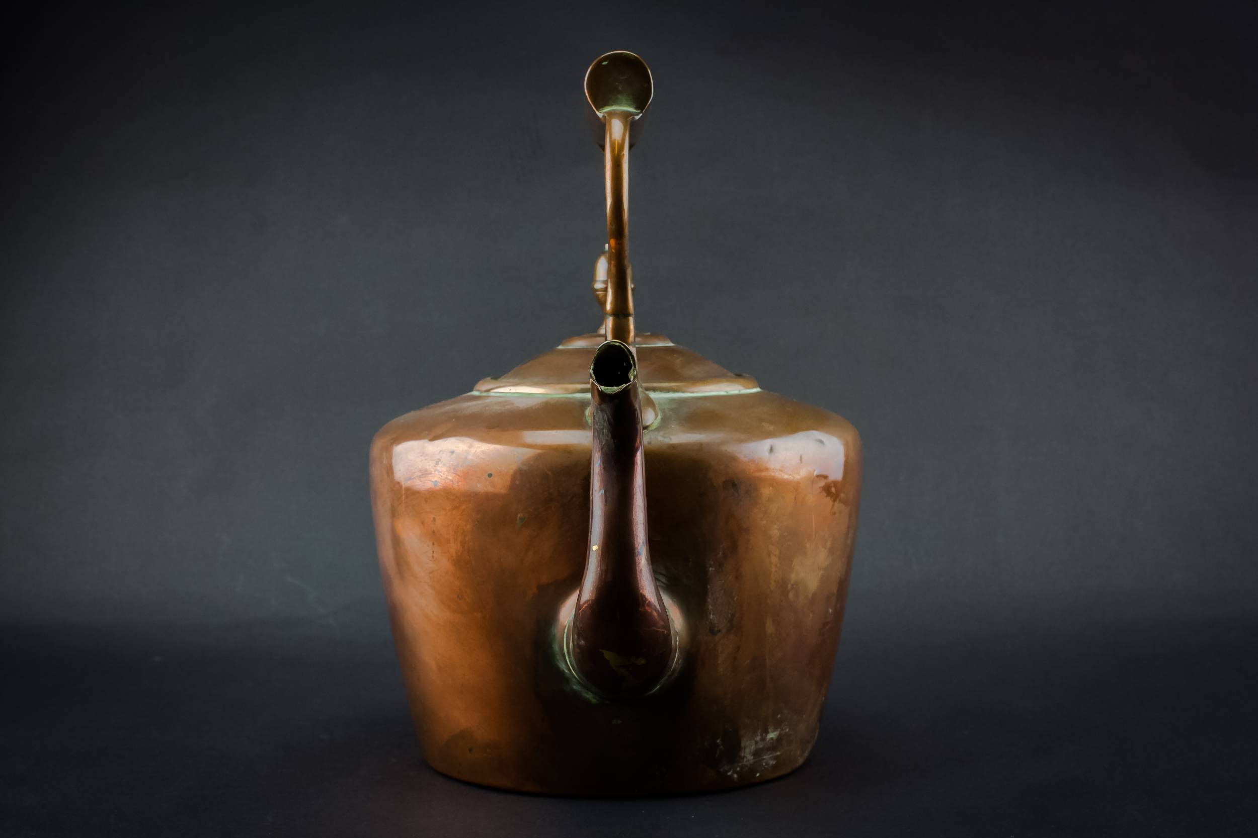 Antique Medium KETTLE — Copper Victorian kettle 2