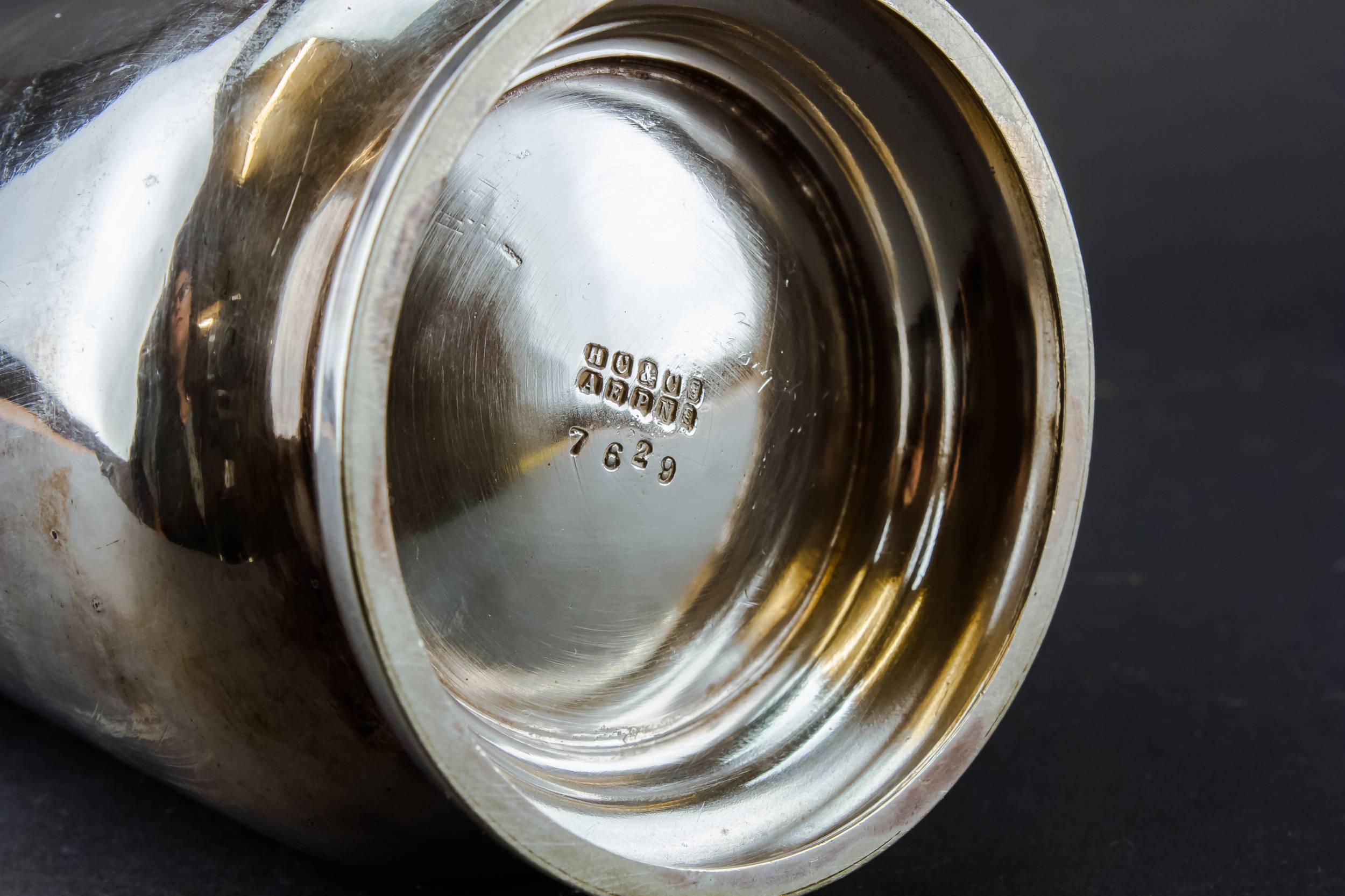 Silver Plated Metal — Medium Art Deco coffee pot 5