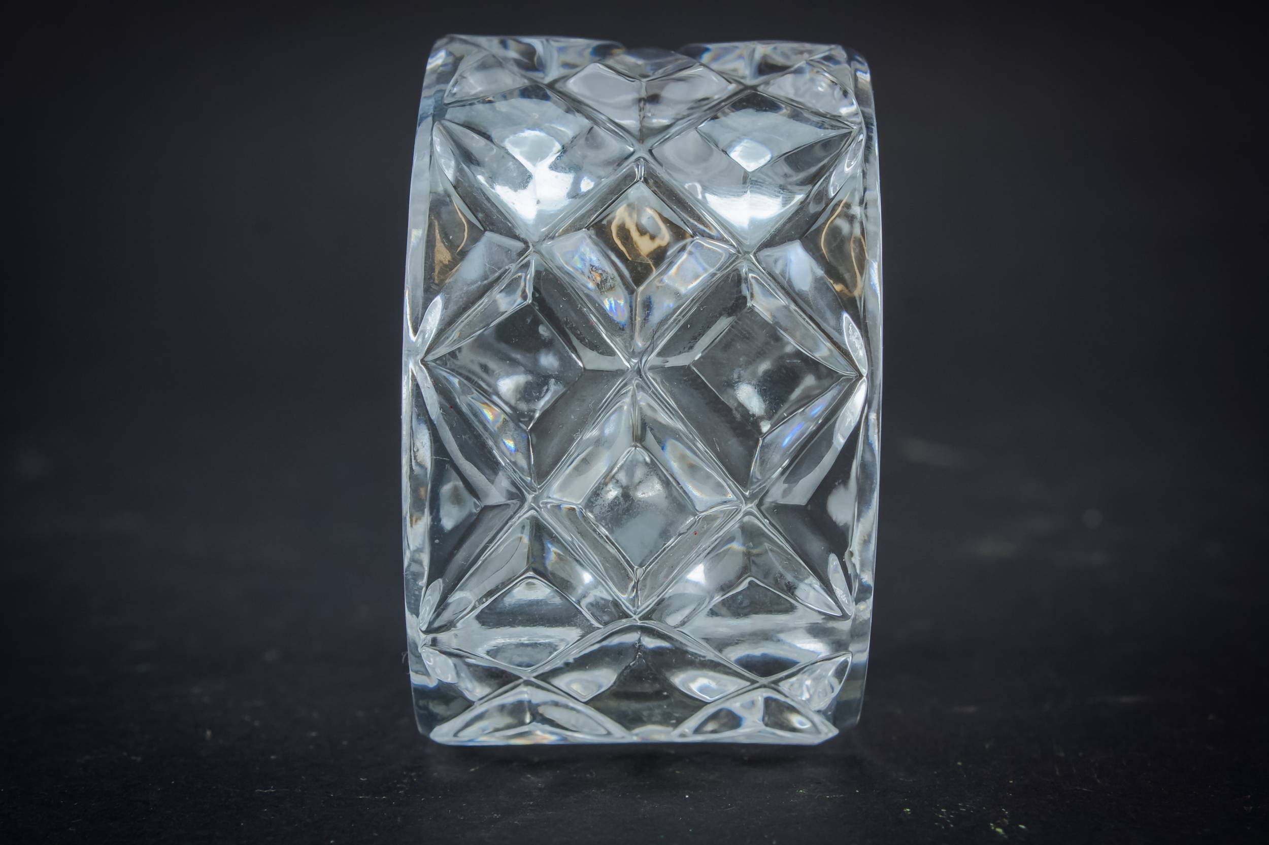 Vintage Medium NAPKIN — 6 glass medium napkin rings 2