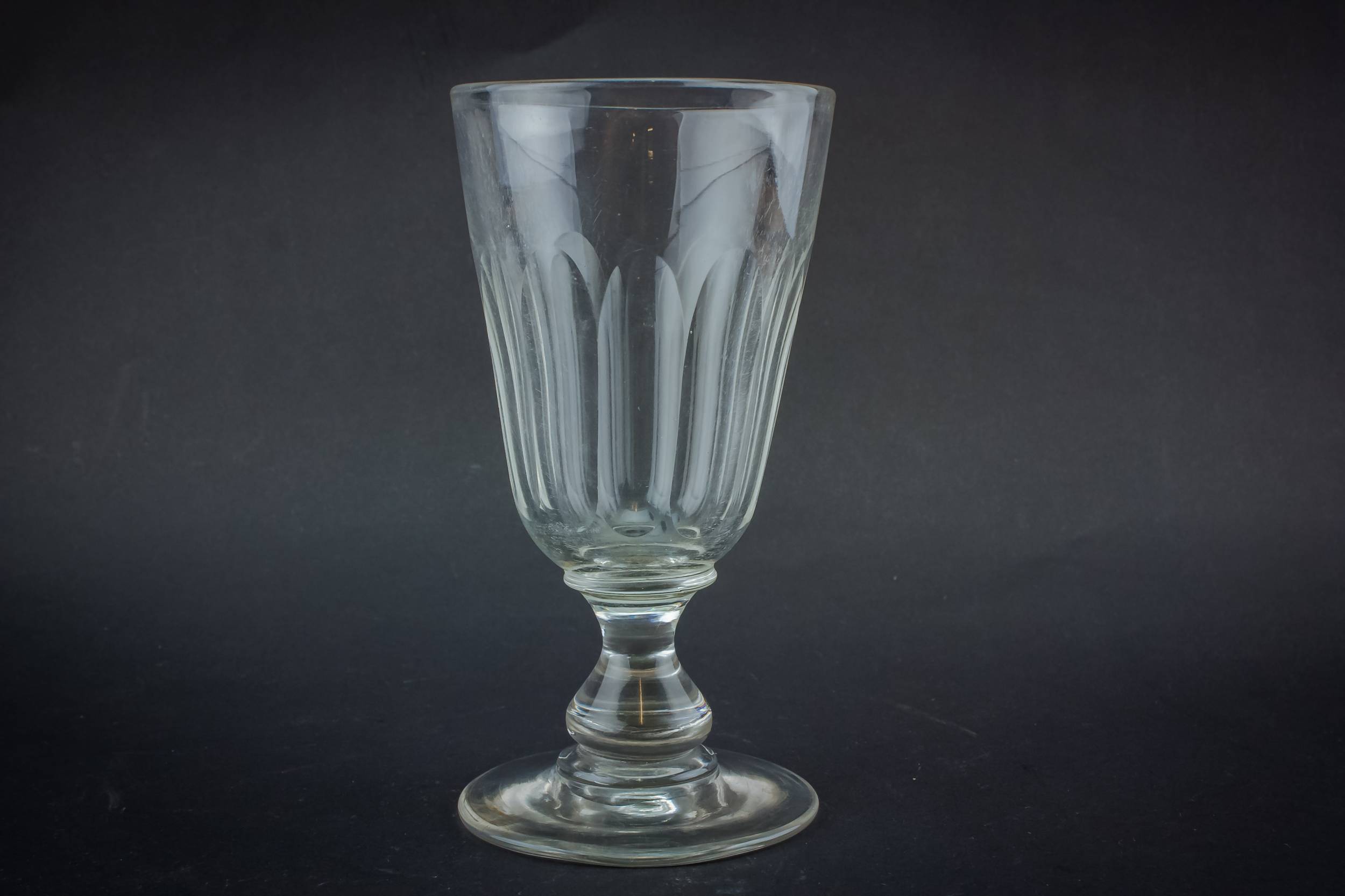 Victorian Crystal Dessert — Panelled wine glass