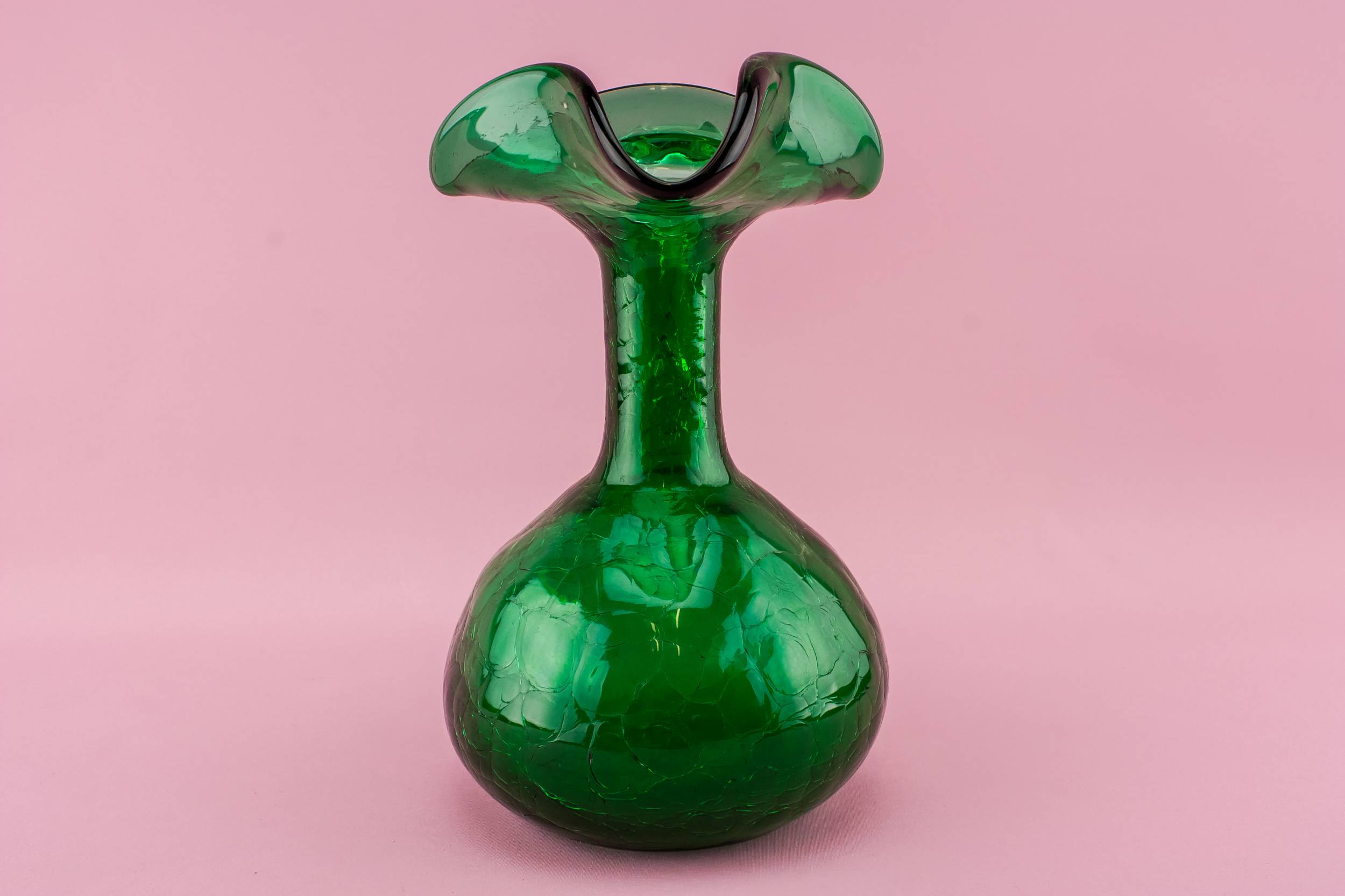 Vintage Modernist JUG — Green glass jug 2