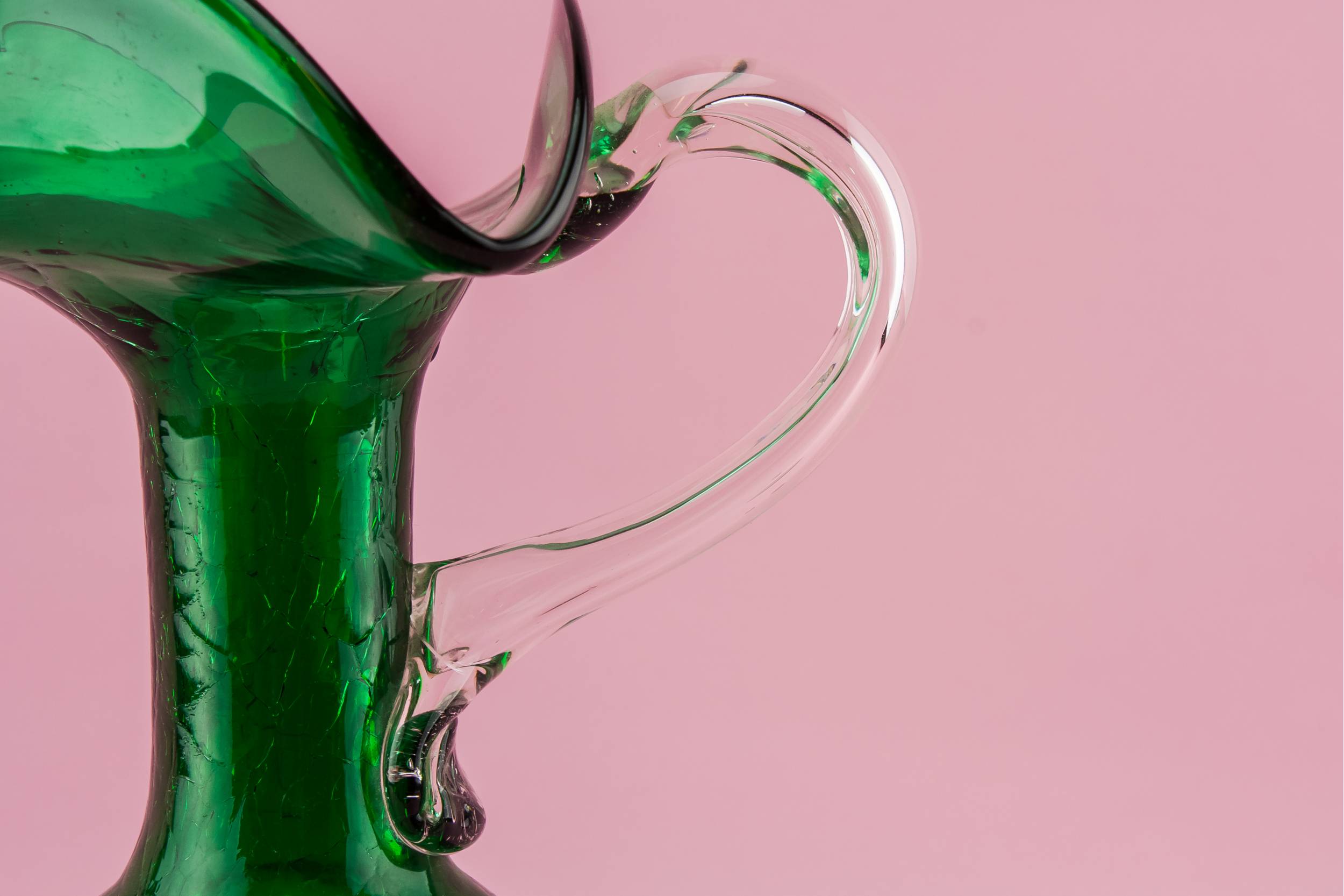 Vintage Modernist JUG — Green glass jug 3