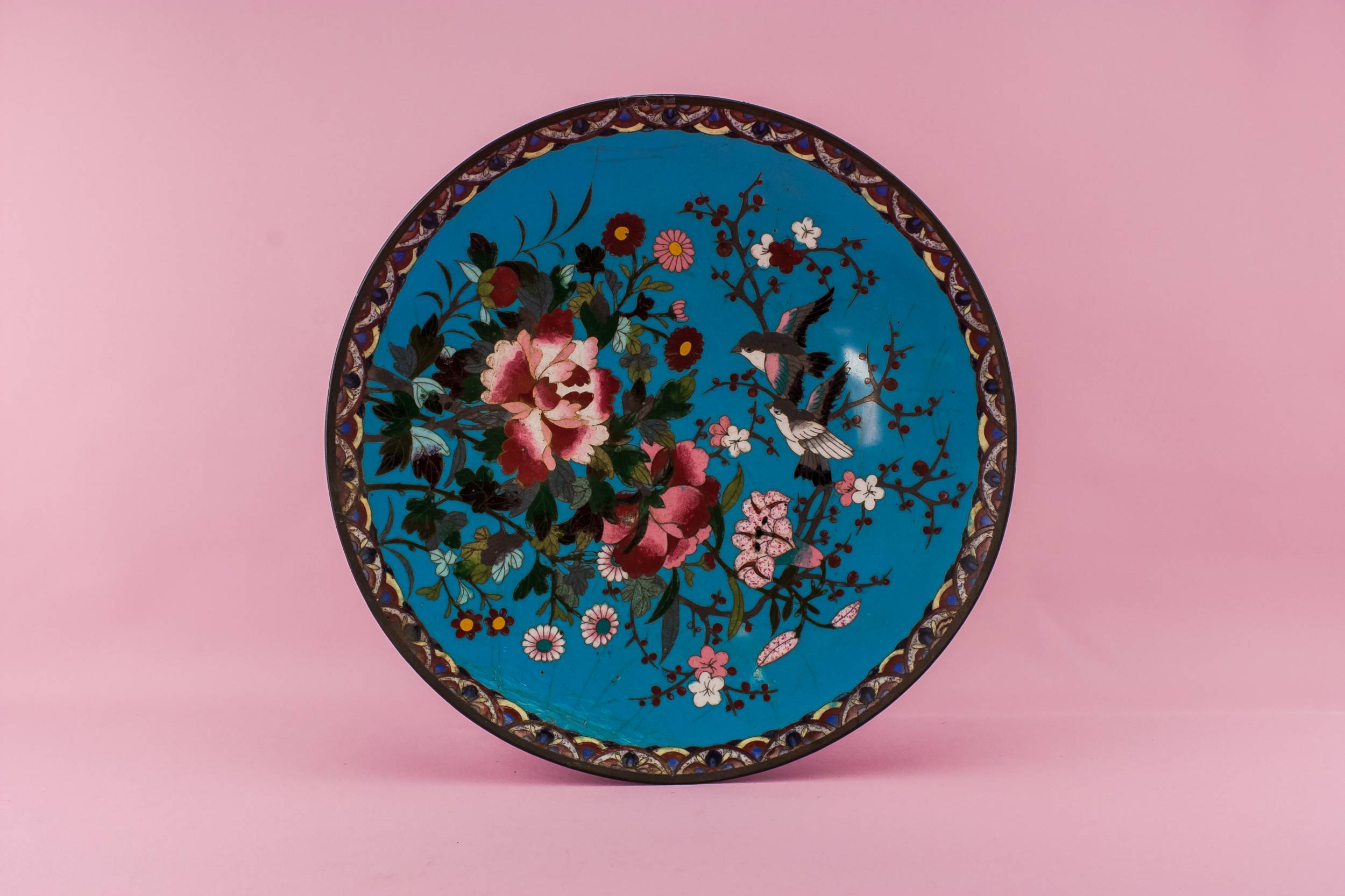 Cloisonne Small Serving — Meiji cloisonne bowl