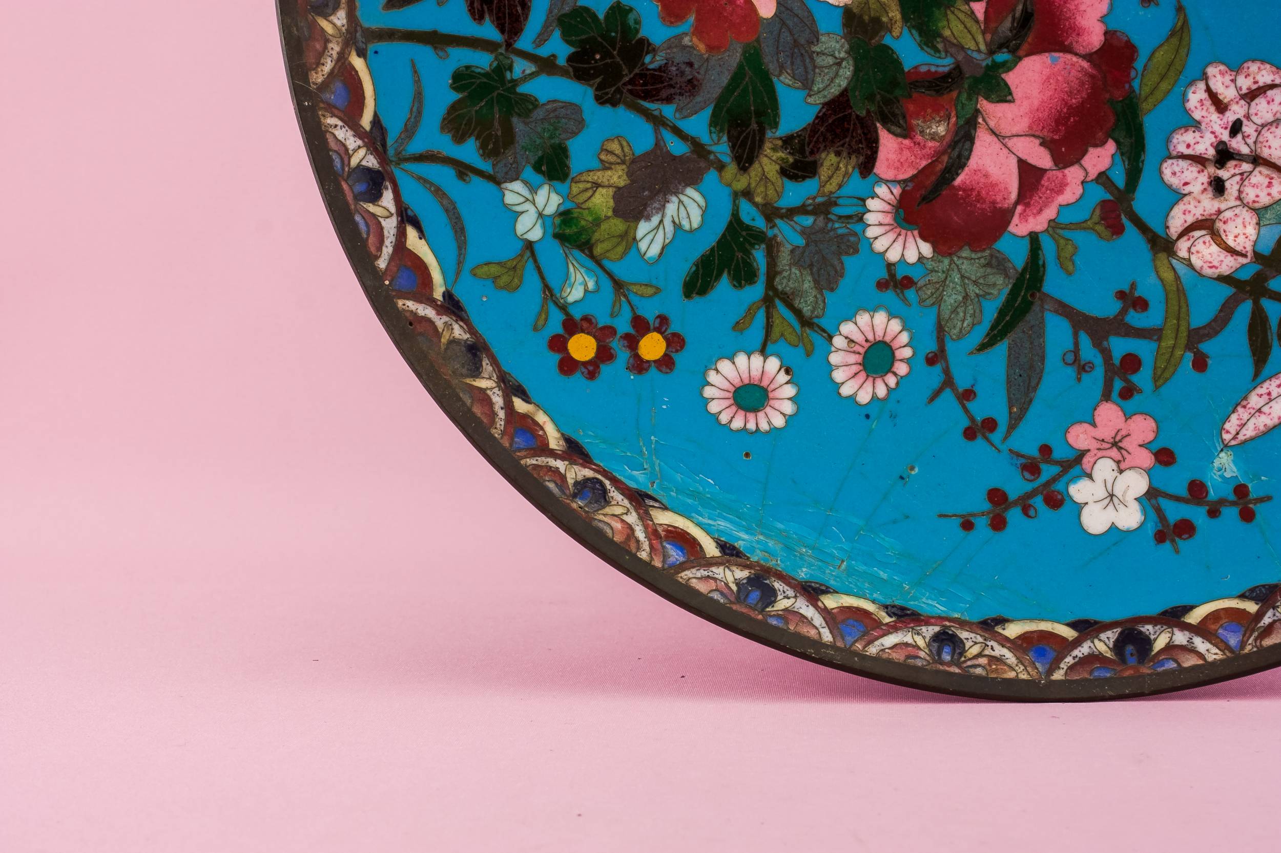 Cloisonne Small Serving — Meiji cloisonne bowl 1